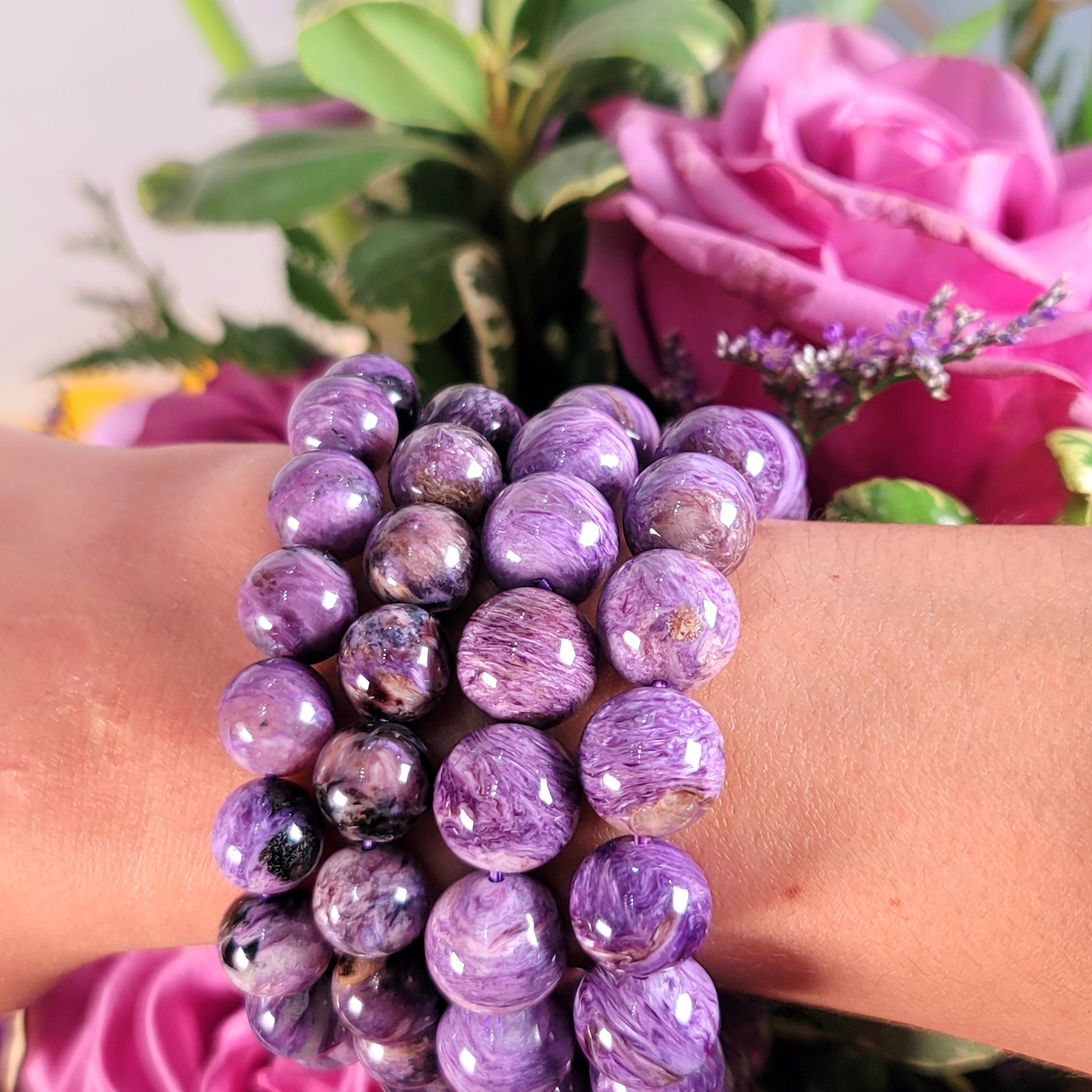 Charoite Bracelet (AA Grade) for Connection with Higher Realms and Intuition