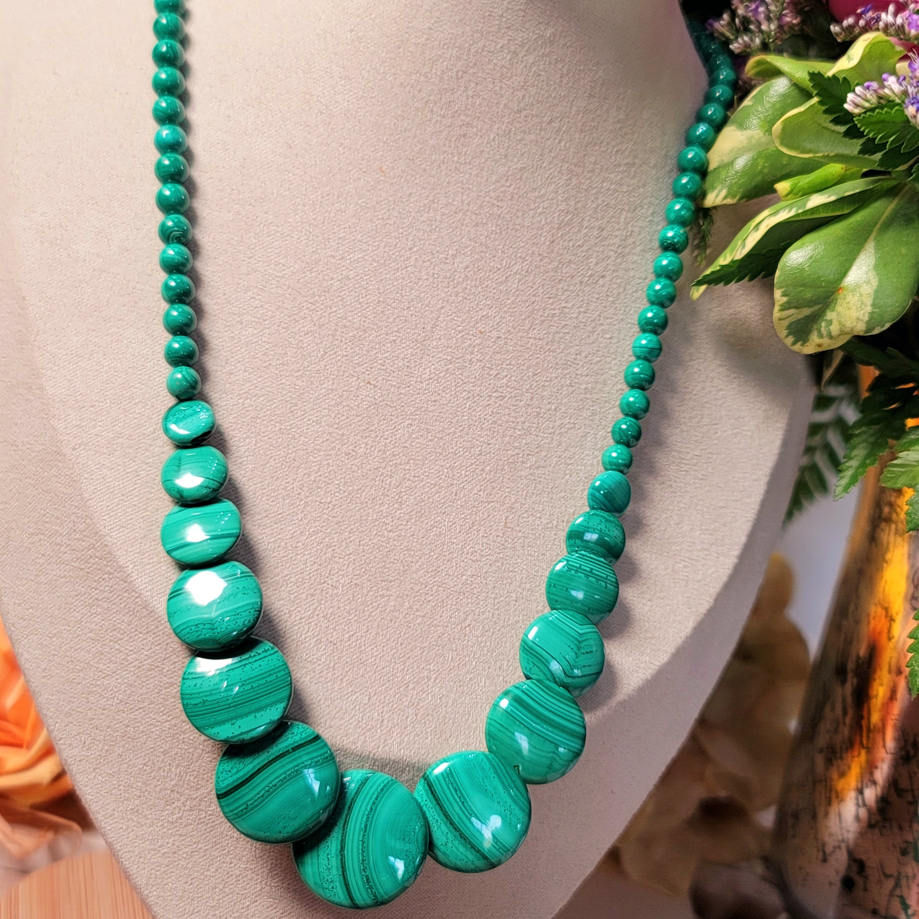 Malachite Necklace for Abundance, Protection and Transformation