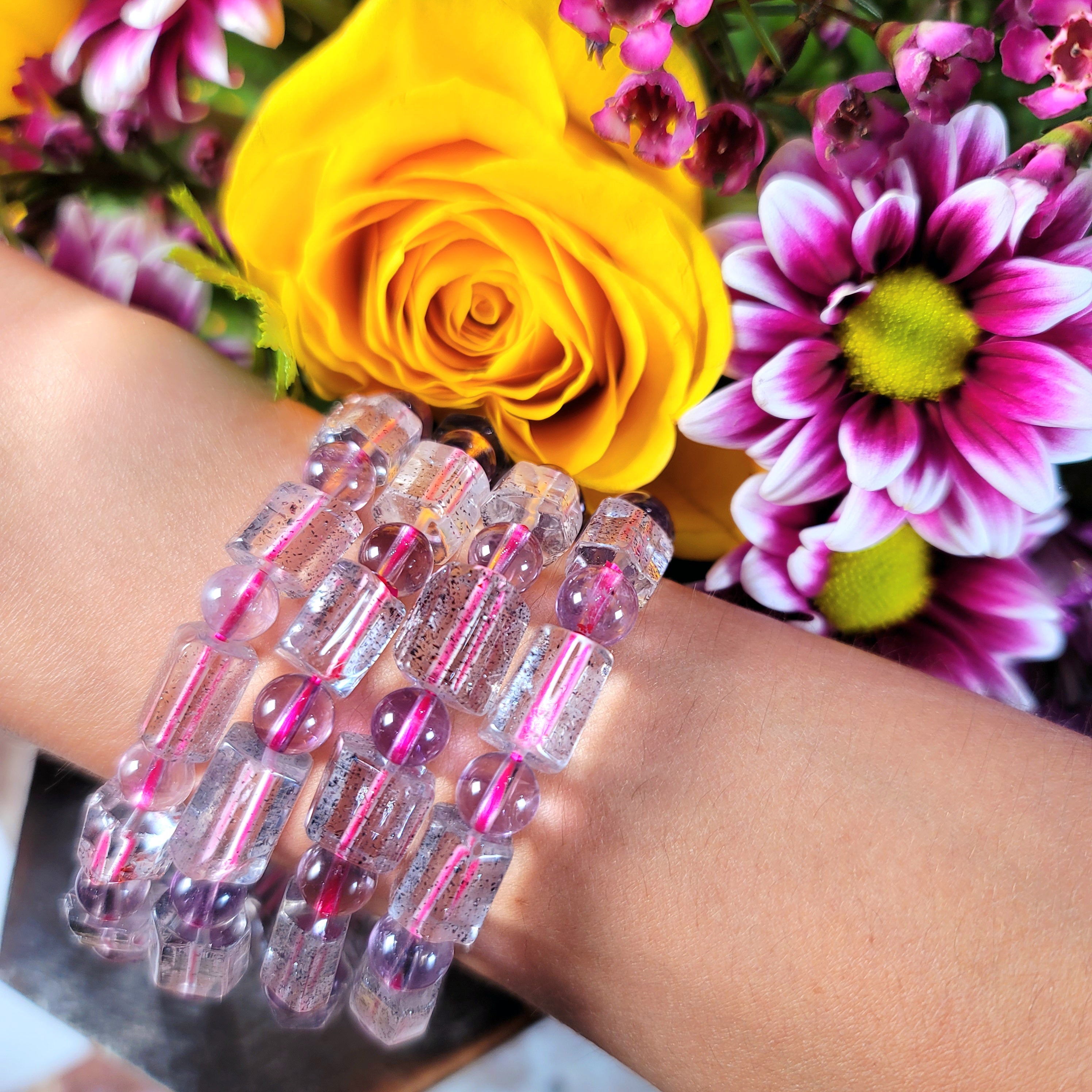 Super 7 Free Form Bracelet (High Quality) for Creating Your Dream Life and Intuition