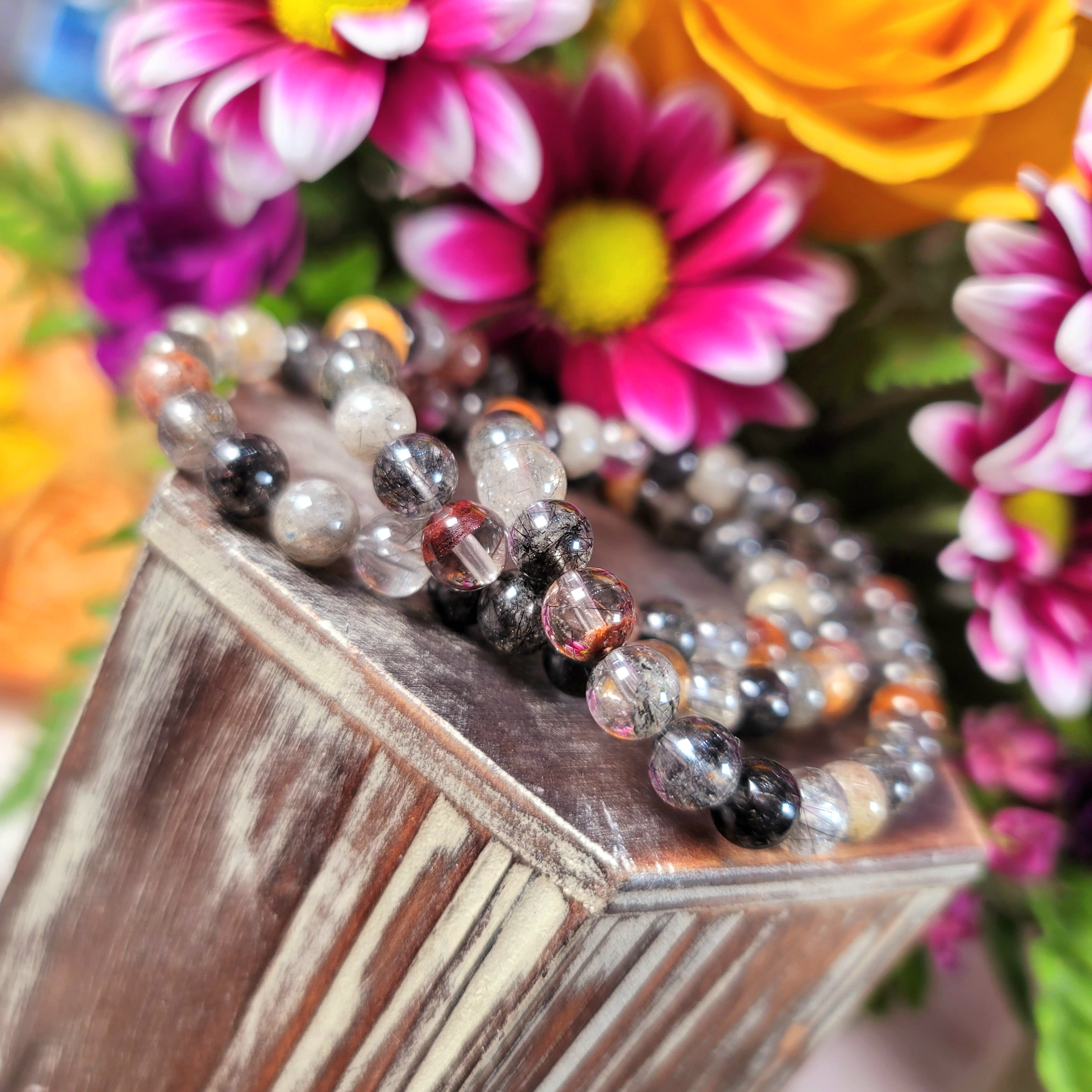 Garden Quartz with Rutile Bracelet (High Quality) for Insight, Meditation & Shamanic Journey