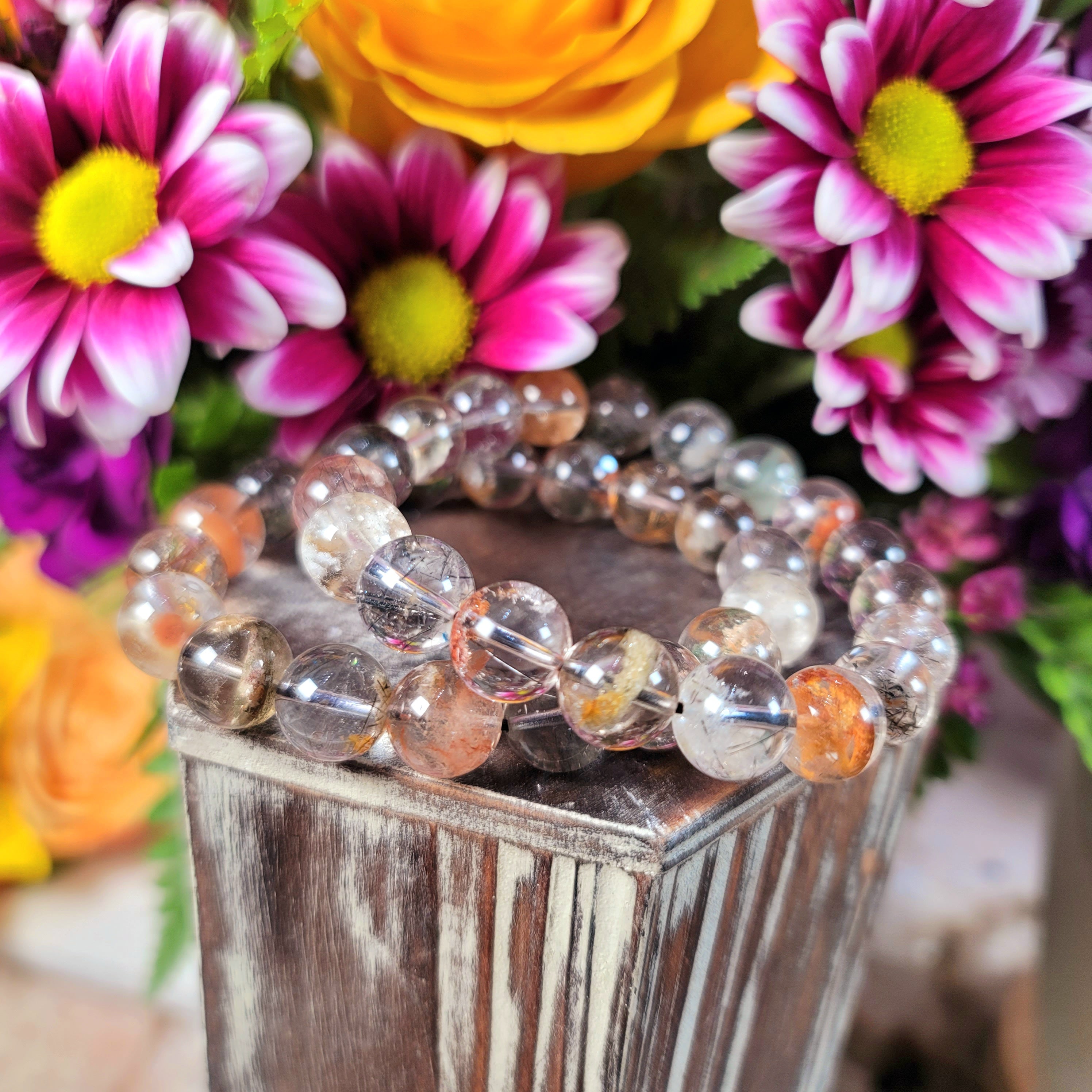 Garden Quartz with Rutile Bracelet (High Quality) for Insight, Meditation & Shamanic Journey