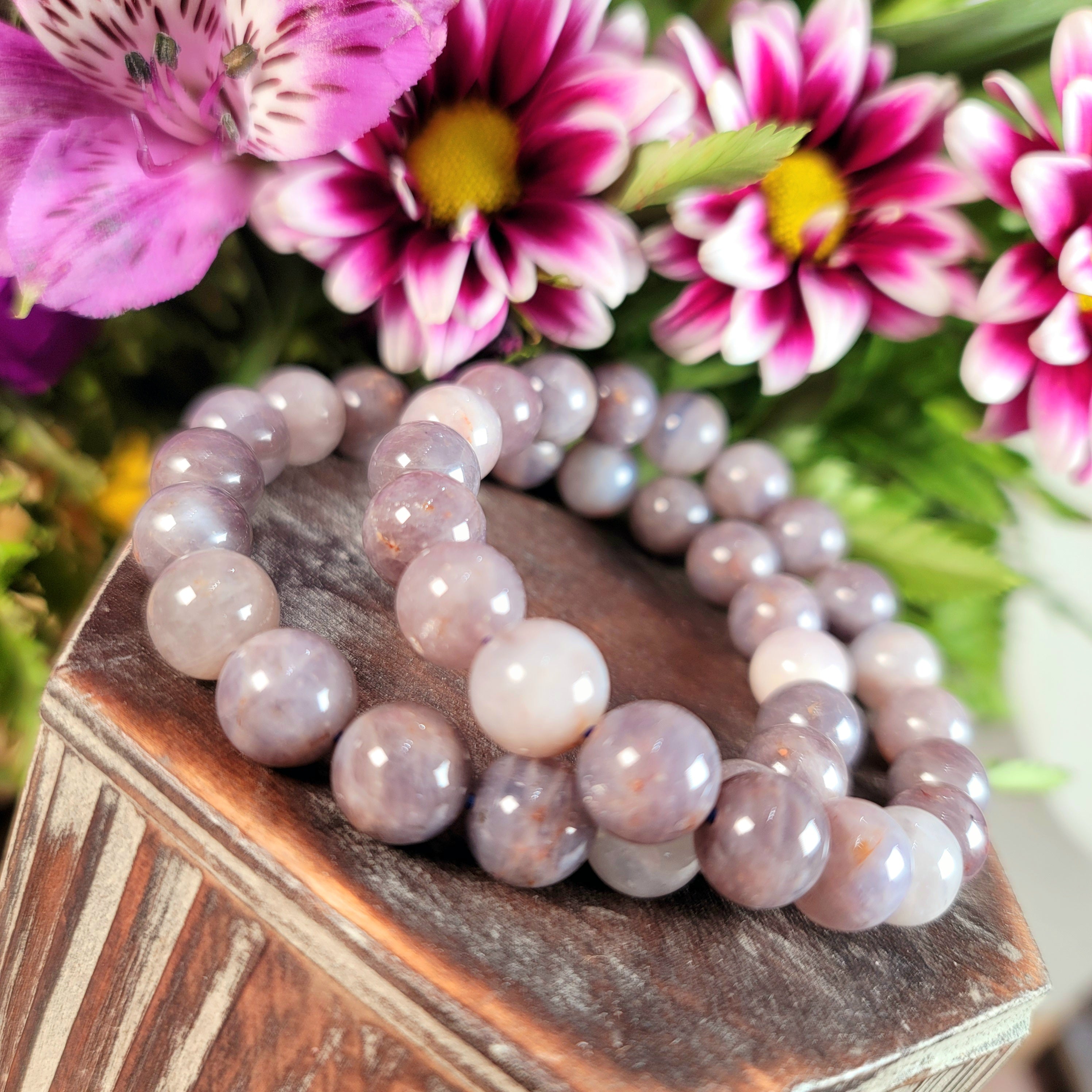 Blue Rose Quartz Bracelet (High Quality) for Healing Trauma and Boosting Creativity