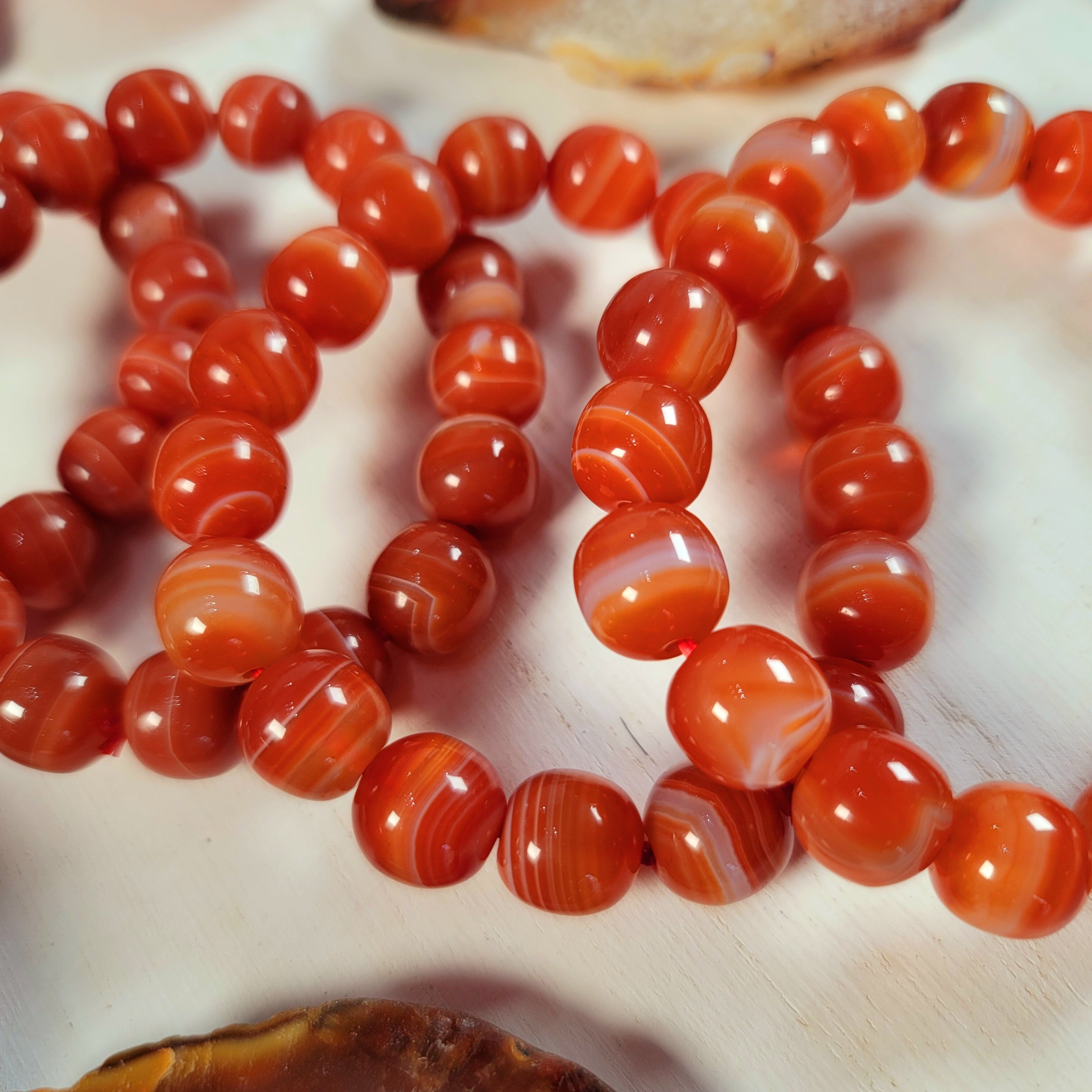 Banded Carnelian Bracelet for Embracing Your Inner Fire