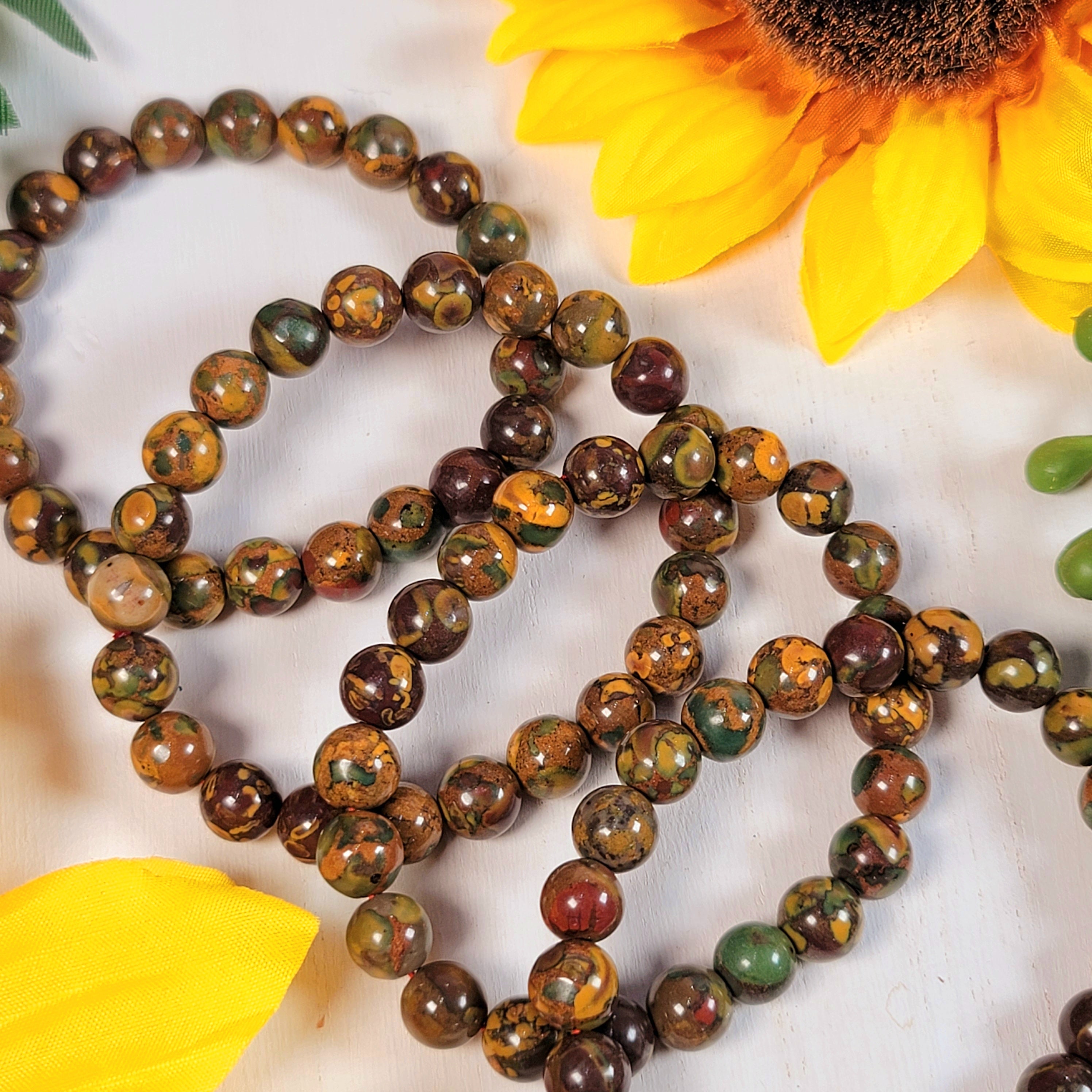 Fruit Jasper Bracelet for Grounding, Joy and Meditation