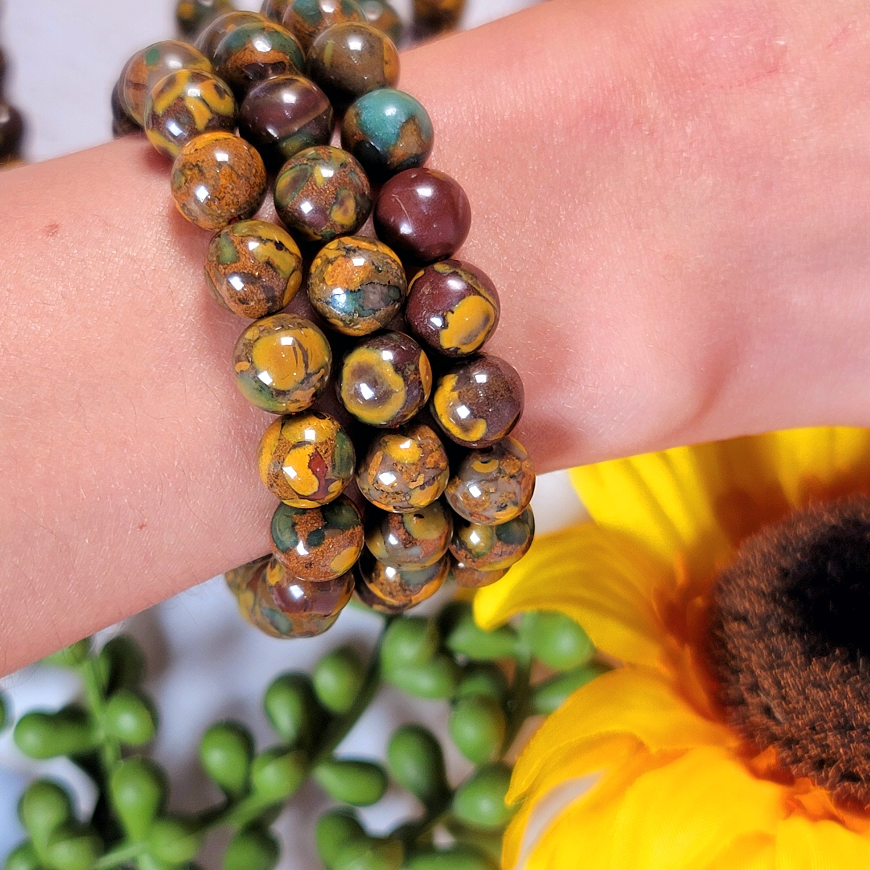 Fruit Jasper Bracelet for Grounding, Joy and Meditation