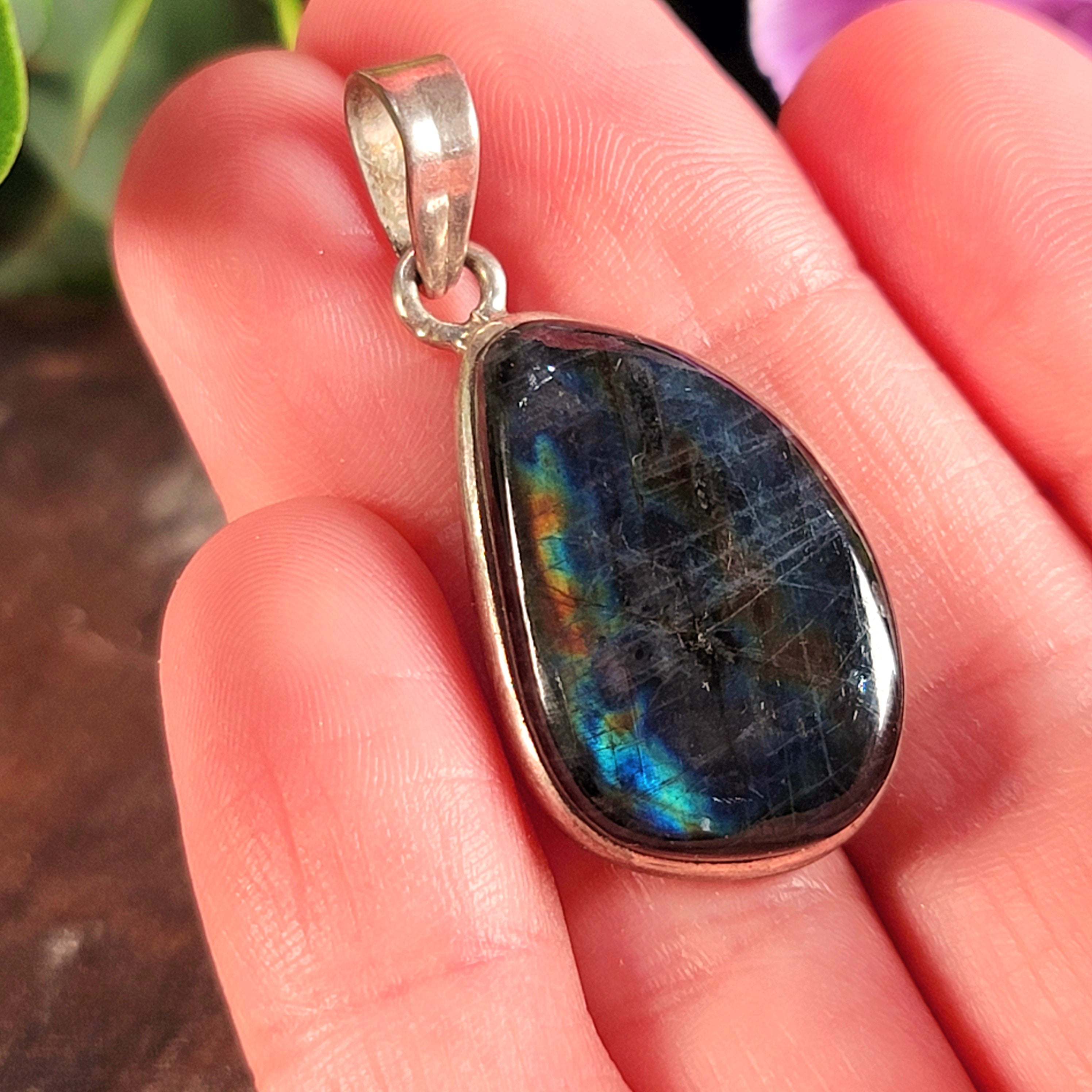 Spectrolite Pendant .925 Silver for Intuition, Magic and Transformation