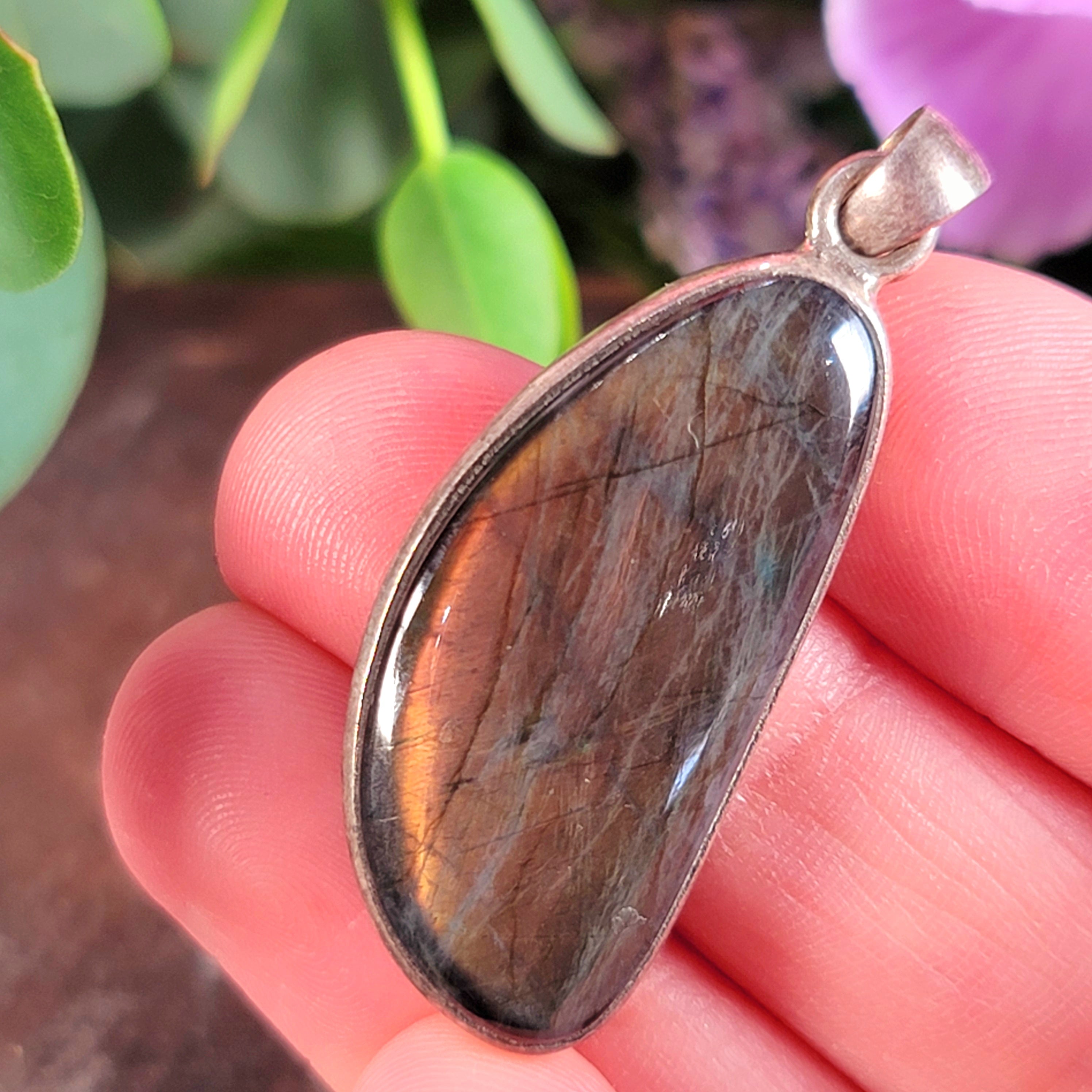 Spectrolite Pendant .925 Silver for Intuition, Magic and Transformation