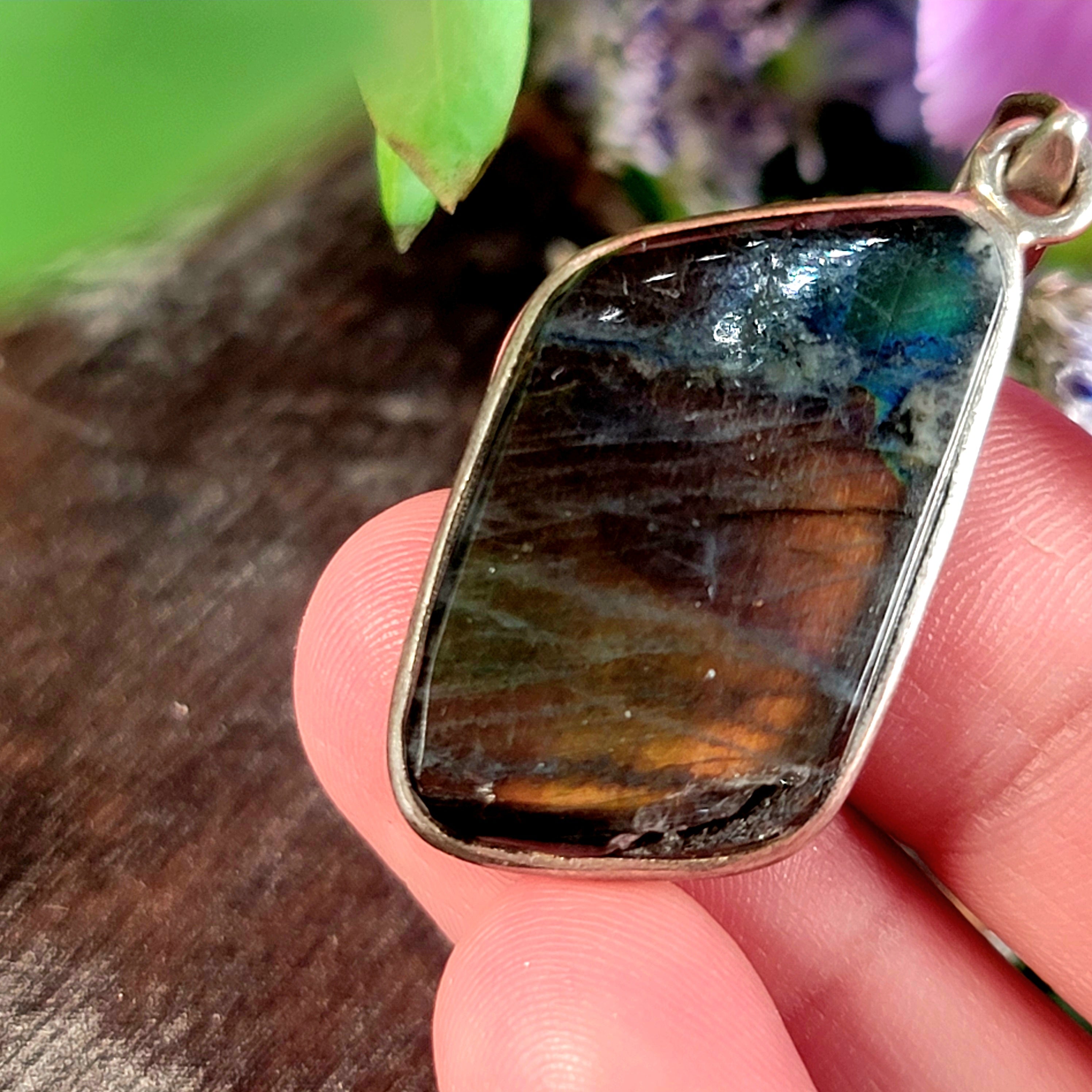 Spectrolite Pendant .925 Silver for Intuition, Magic and Transformation