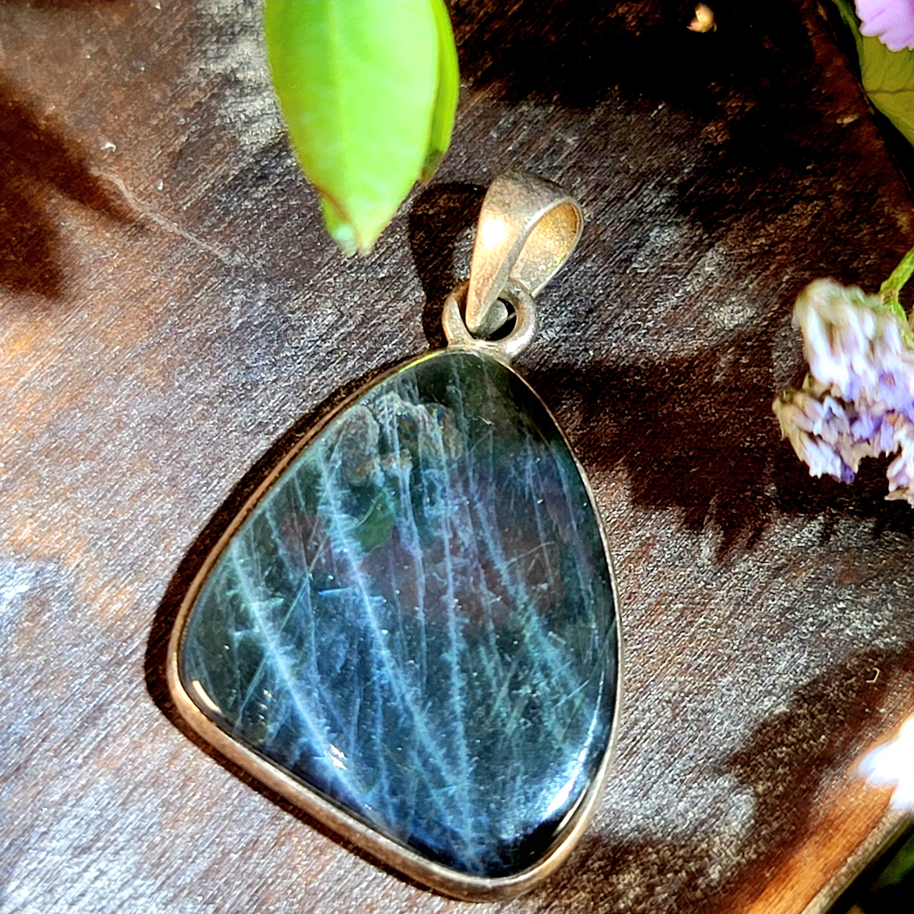 Spectrolite Pendant .925 Silver for Intuition, Magic and Transformation