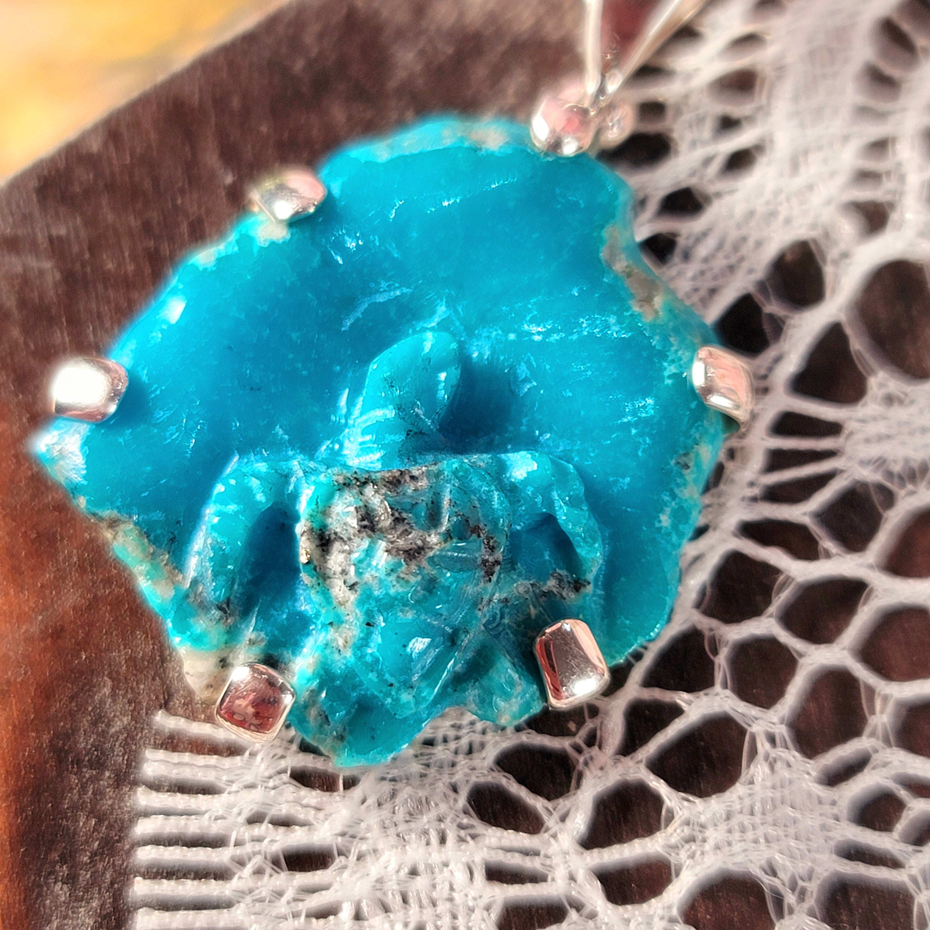 Turquoise Turtle Pendant for Good Luck, Love, Prosperity and Protection