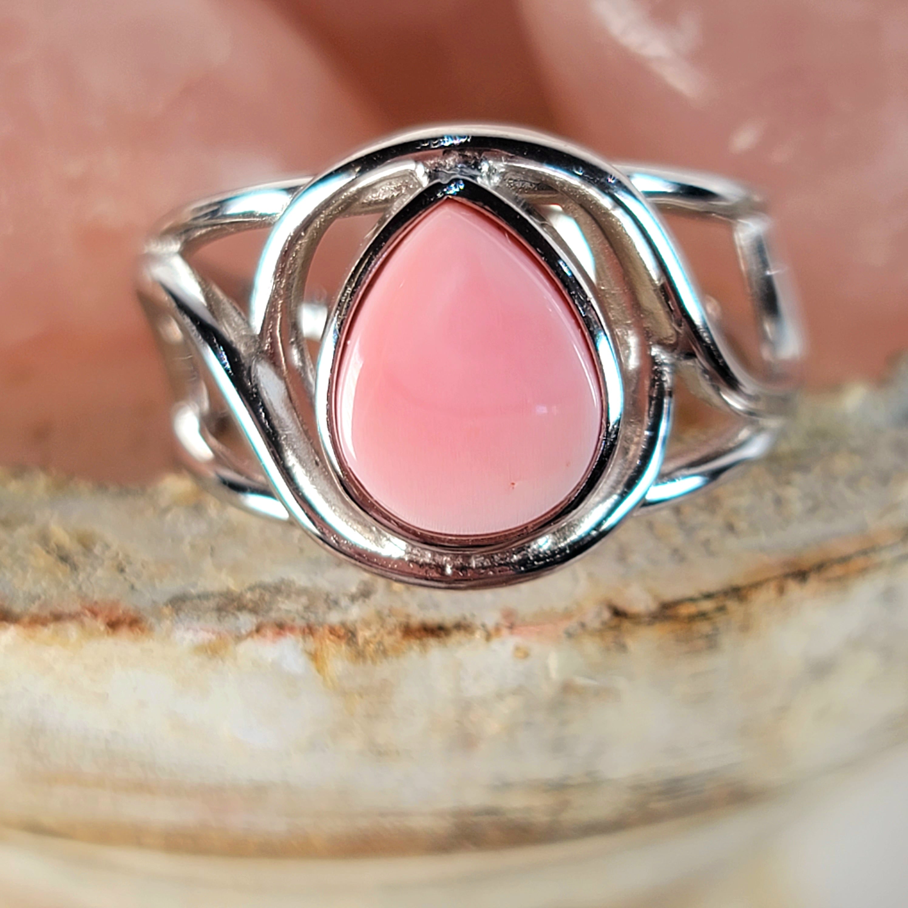 Conch Shell Adjustable Finger Cuff Ring .925 Silver for Purifying Your Environment