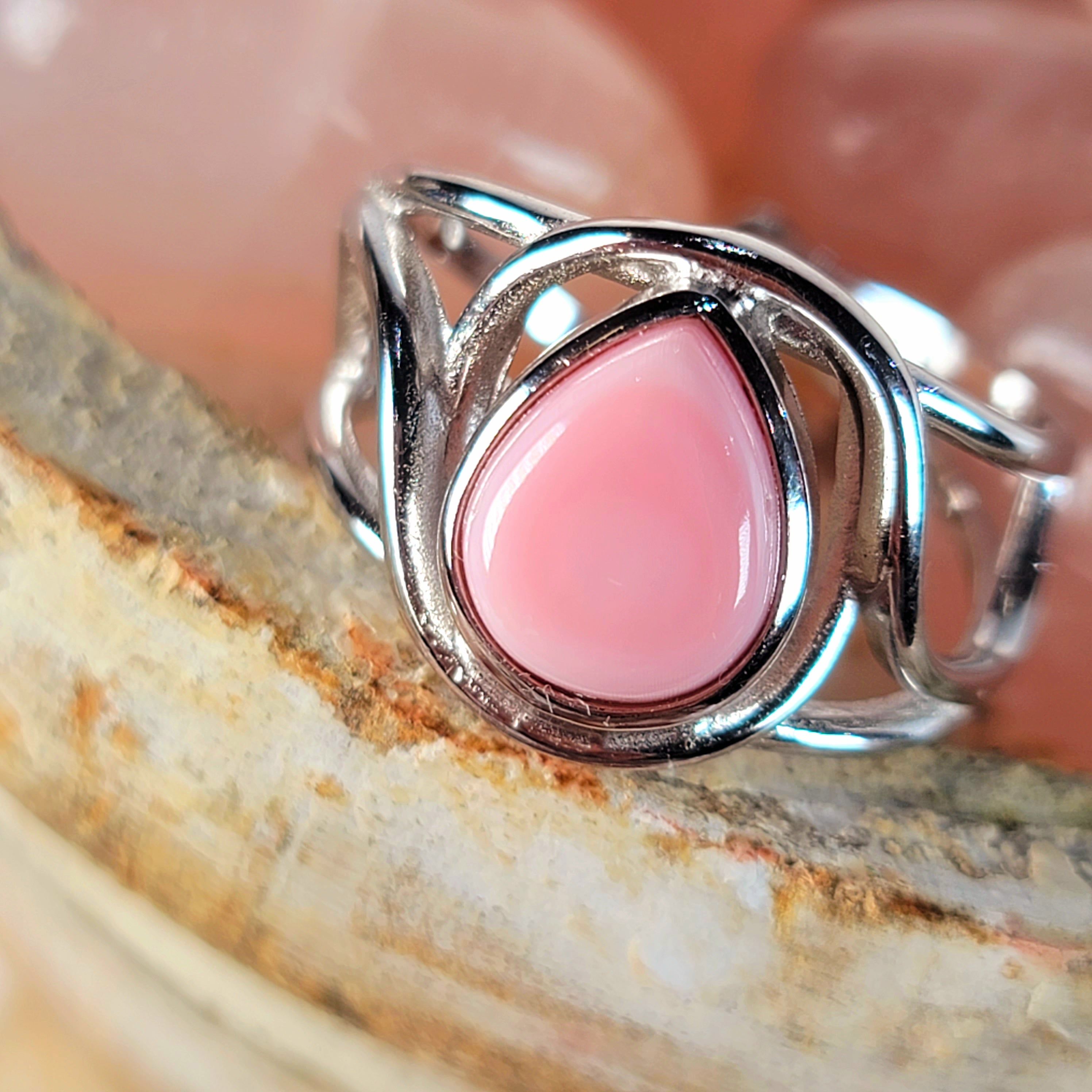 Conch Shell Adjustable Finger Cuff Ring .925 Silver for Purifying Your Environment