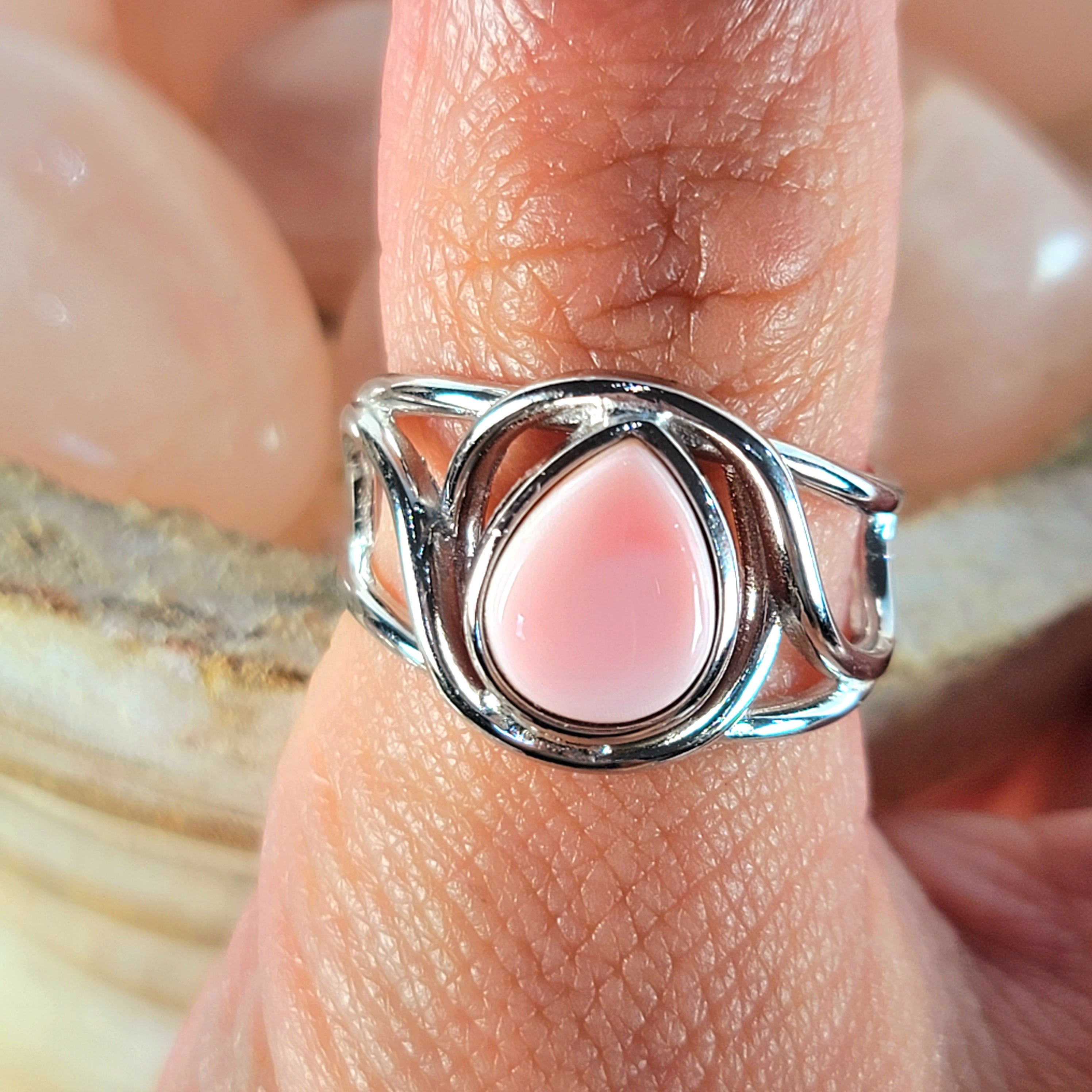 Conch Shell Adjustable Finger Cuff Ring .925 Silver for Purifying Your ...