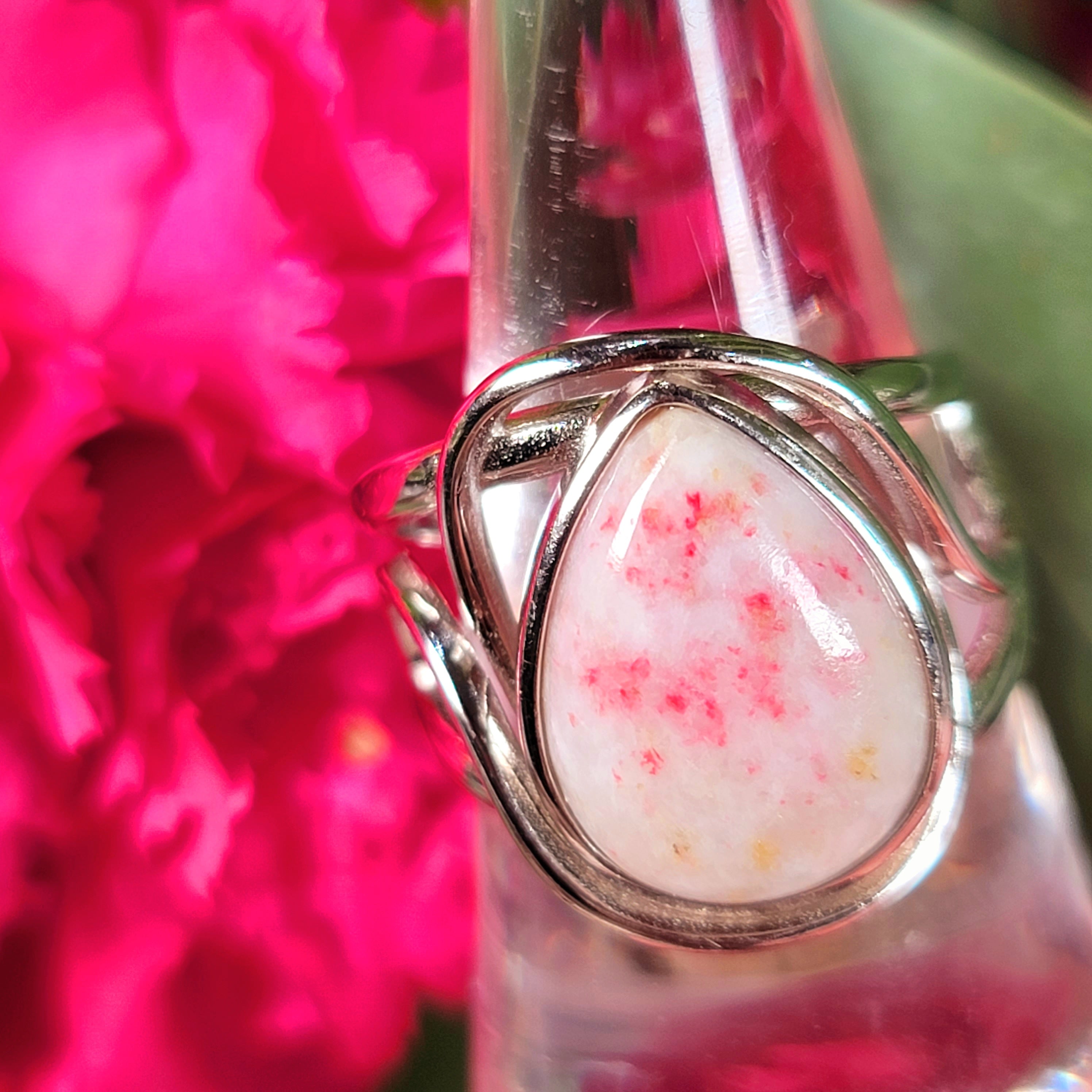 Cinnabar Finger Cuff Adjustable Ring .925 Sterling Silver for Creativity, Empowerment and Transformation