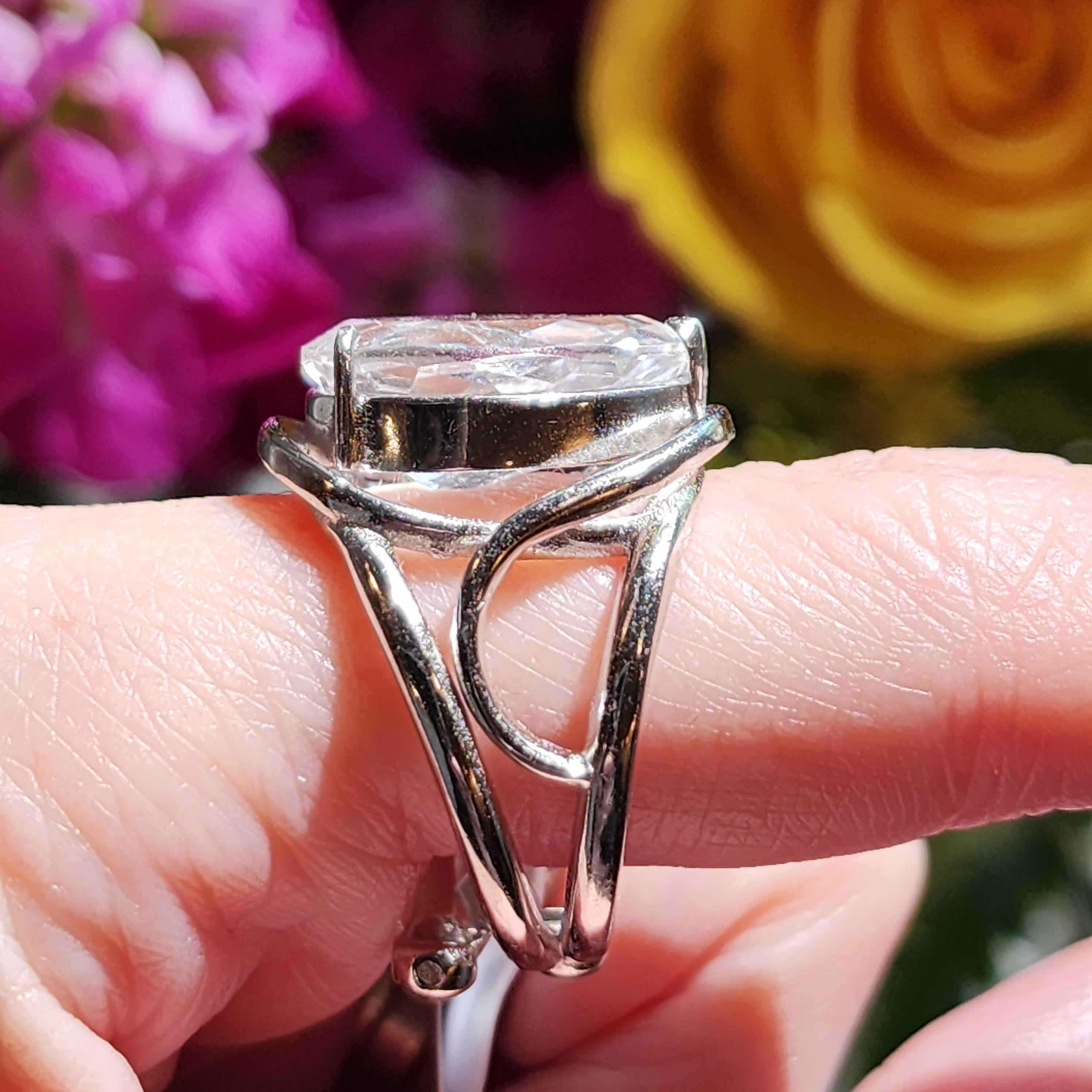 Rick's Doorbuster Deal! Ring & Pendant Gift Set ~ Danburite Finger Cuff Adjustable Ring & Pendant in .925 Silver (Gem Grade) for Connection with Higher Realms, Peace and Self Acceptance