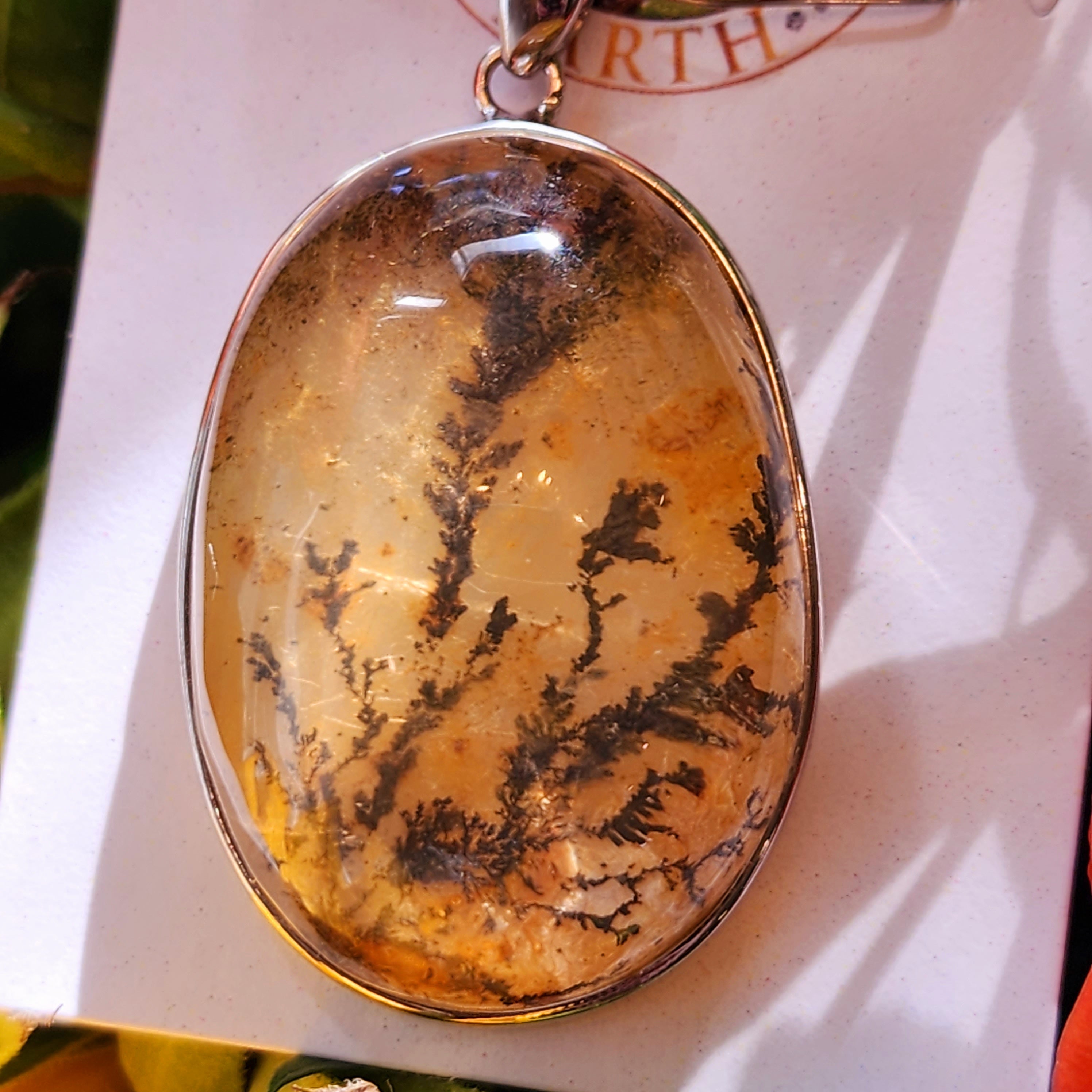 Dendritic Golden Healer Quartz Pendant .925 Silver (AA Grade) for Master Healing and Spiritual Transformation