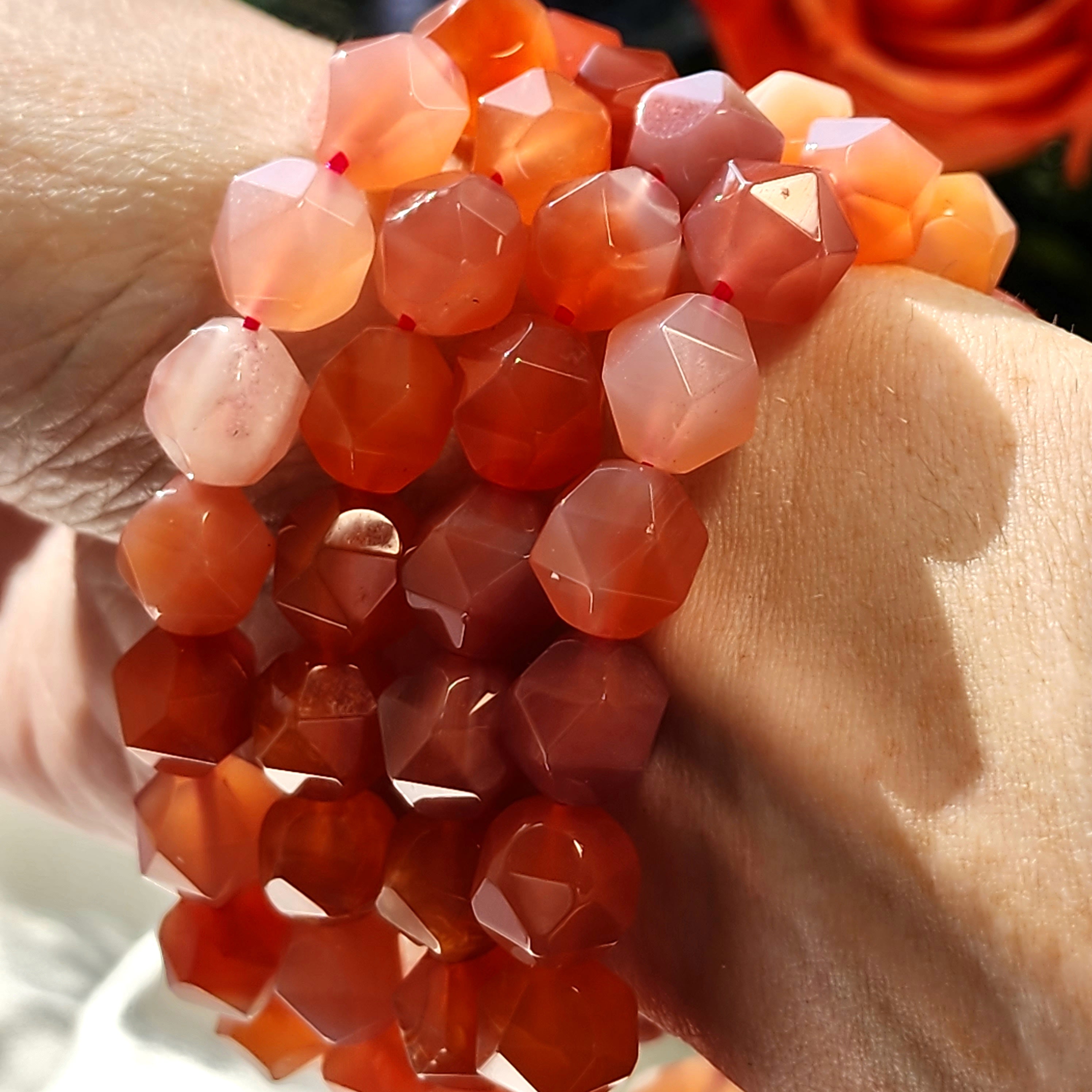 Yanyuan Agate Star Faceted Bracelet for Achieving Goals, Confidence and Health