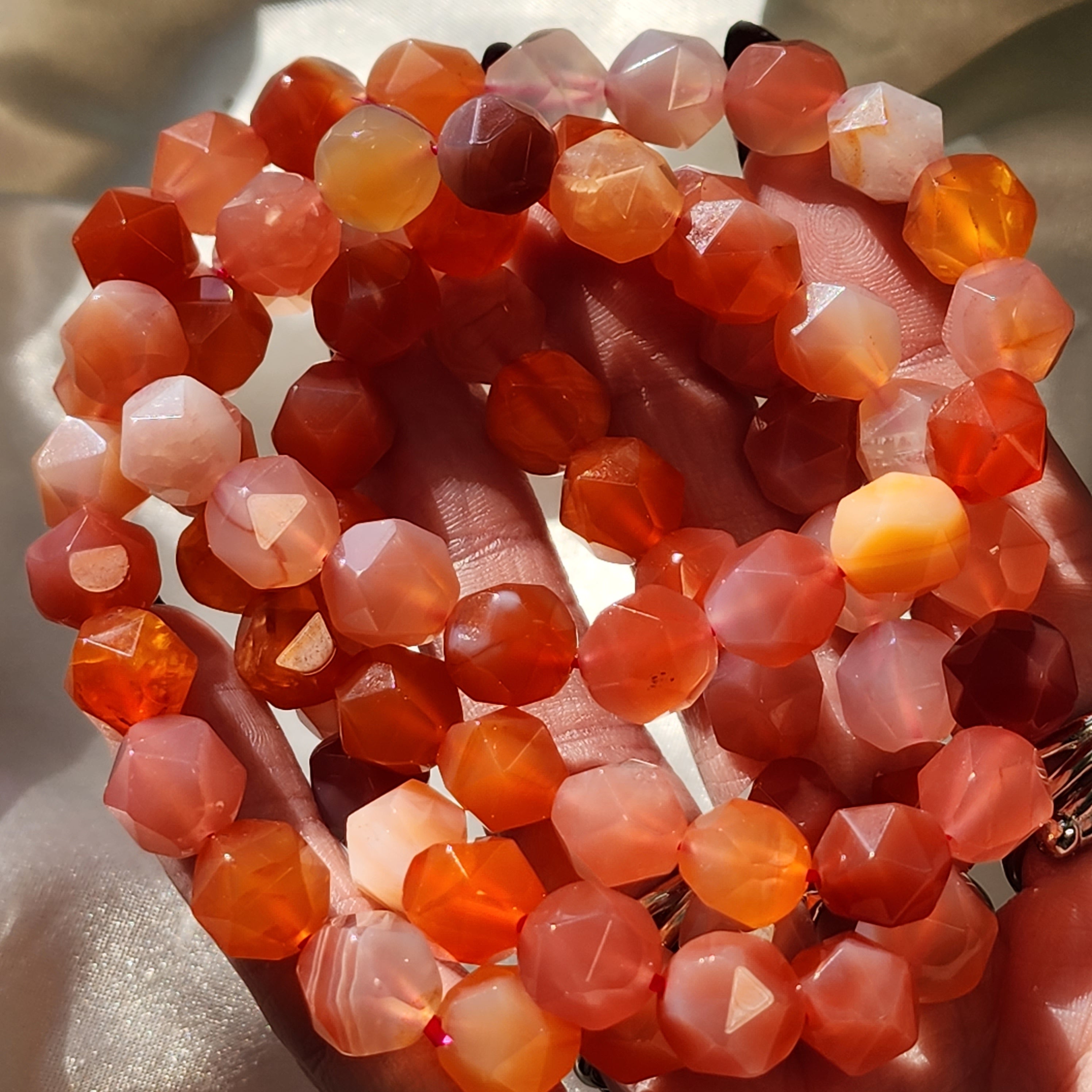 Yanyuan Agate Star Faceted Bracelet for Achieving Goals, Confidence and Health