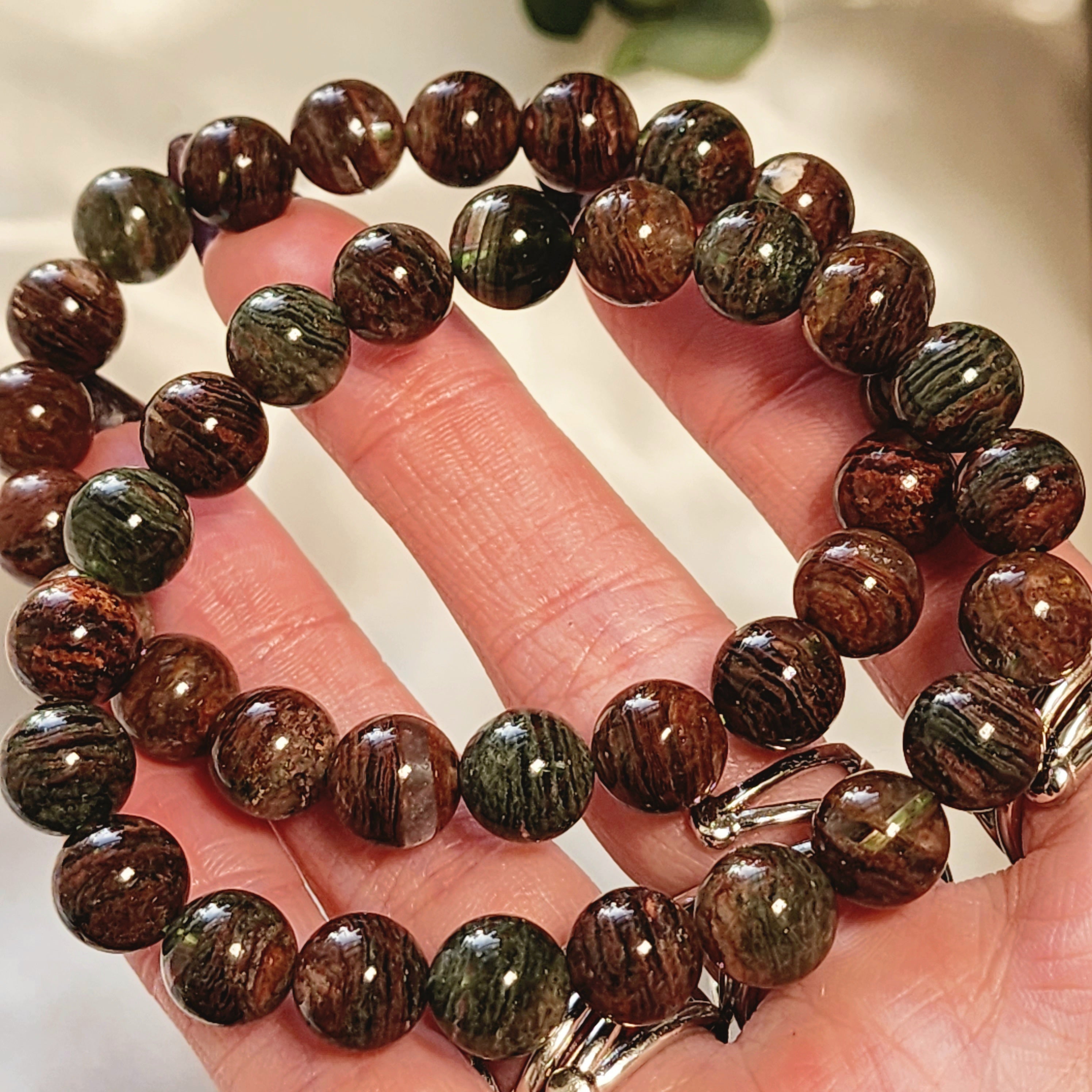 Amphibole Thousand Layer Quartz Bracelet for Angelic Connection, Joy and Love