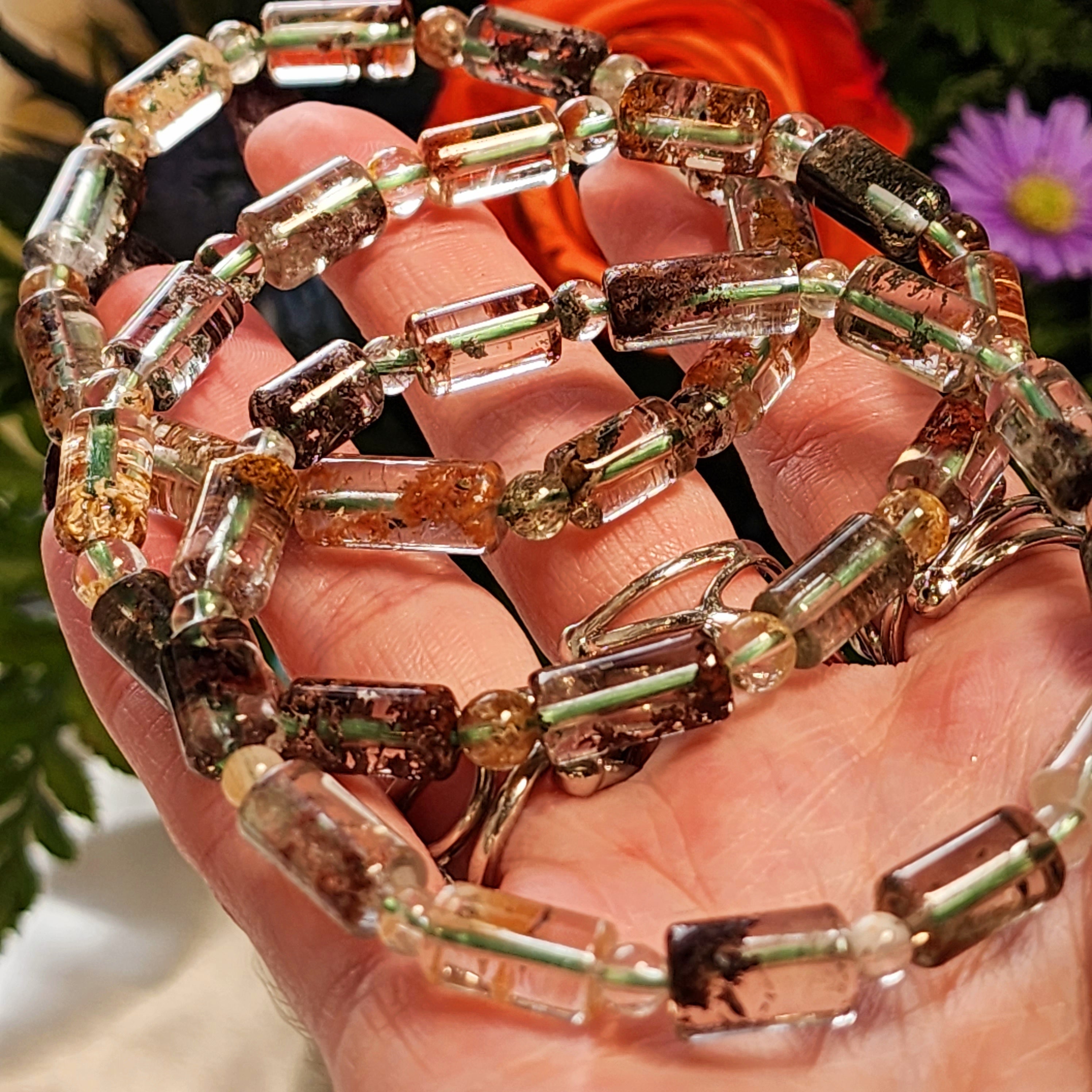 Garden Quartz Cylinder Bracelet for Insight, Meditation & Shamanic Journey