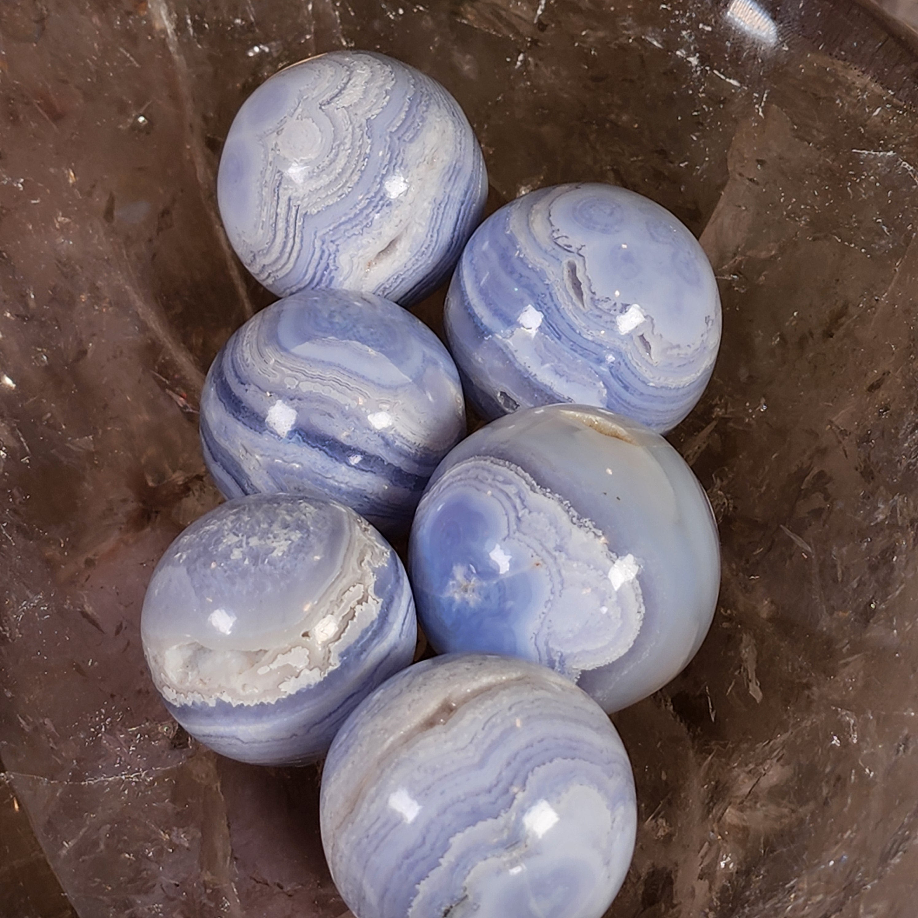 Blue Lace Agate Sphere for Confidence, Loyalty and Peaceful Communication