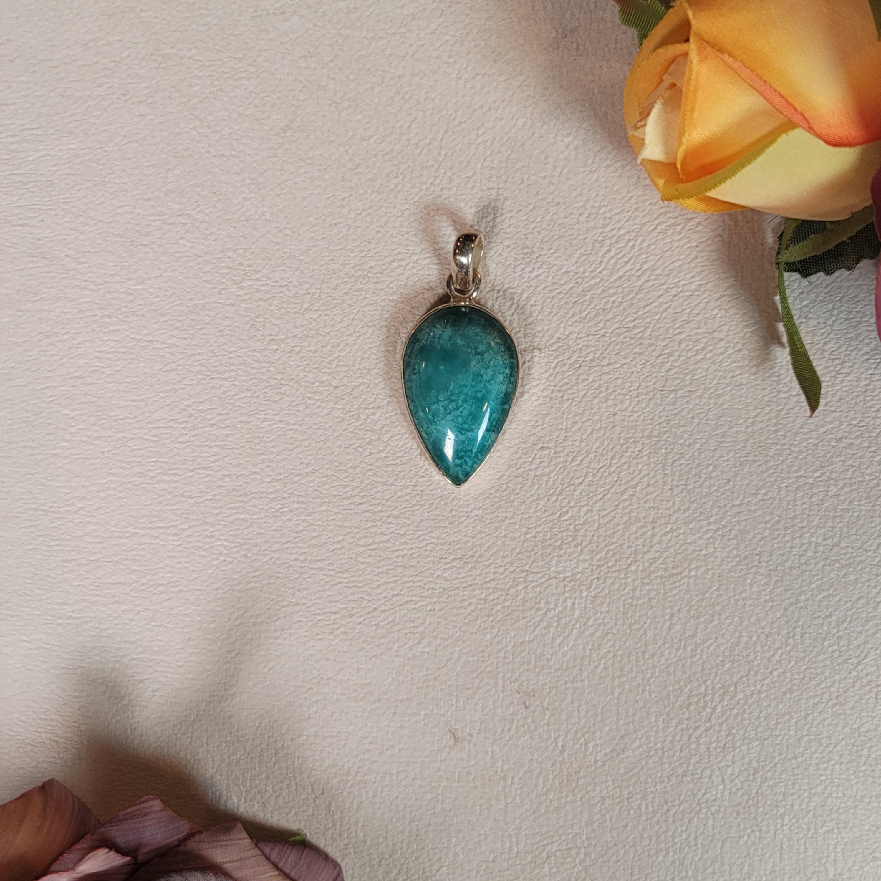 Amazonite Pendant .925 Silver for Speaking Your Truth