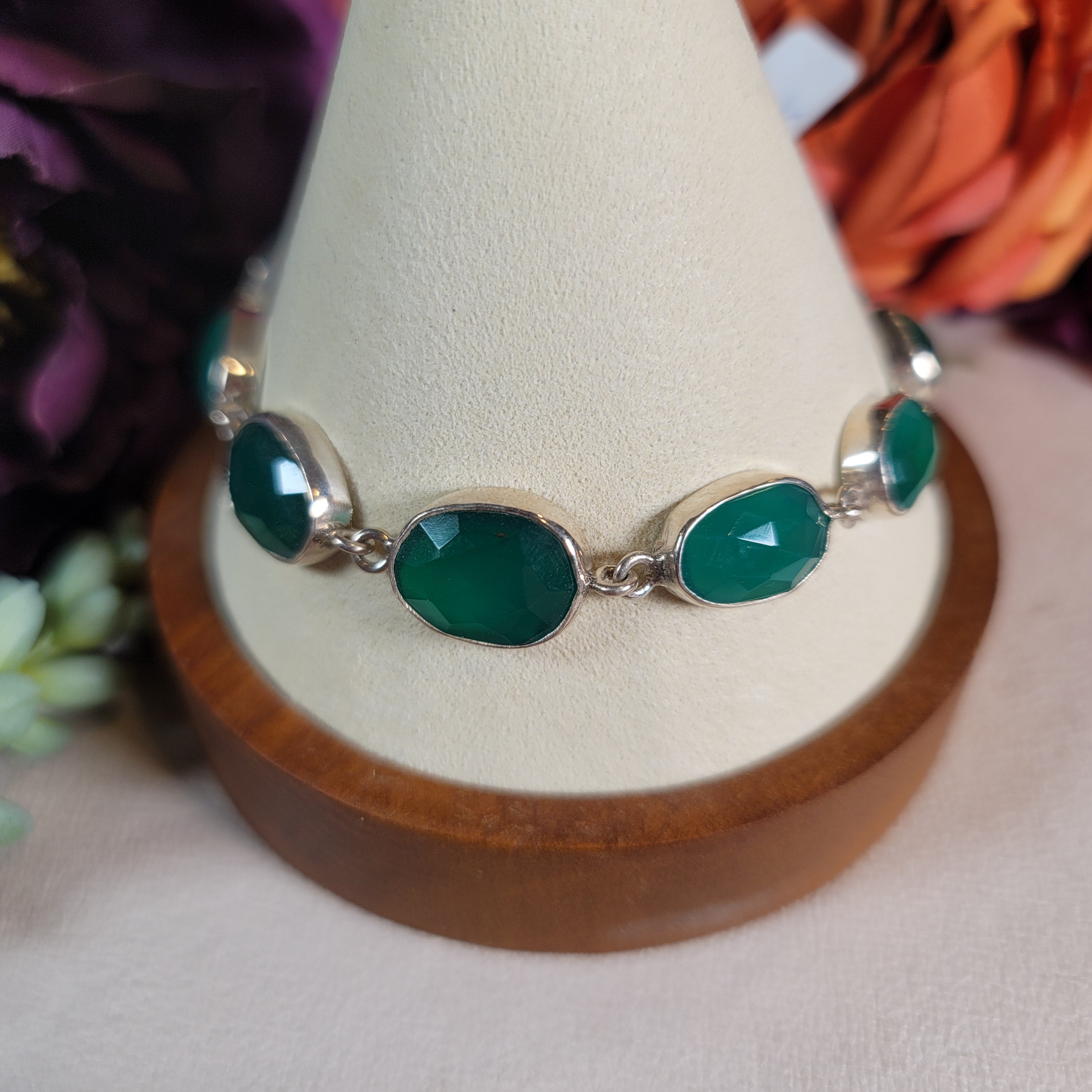 Green Onyx .925 Bracelet