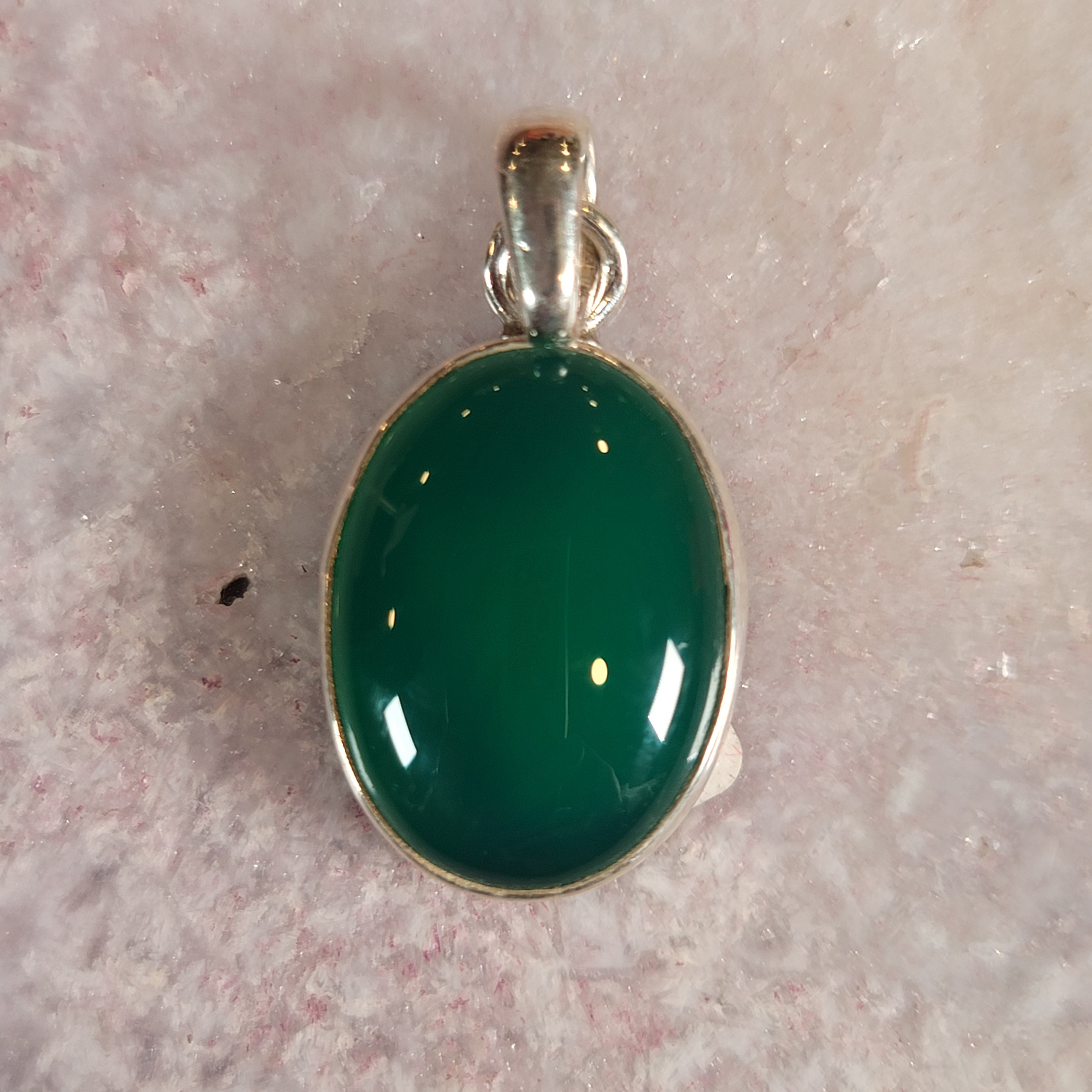 Green Onyx .925 Pendant