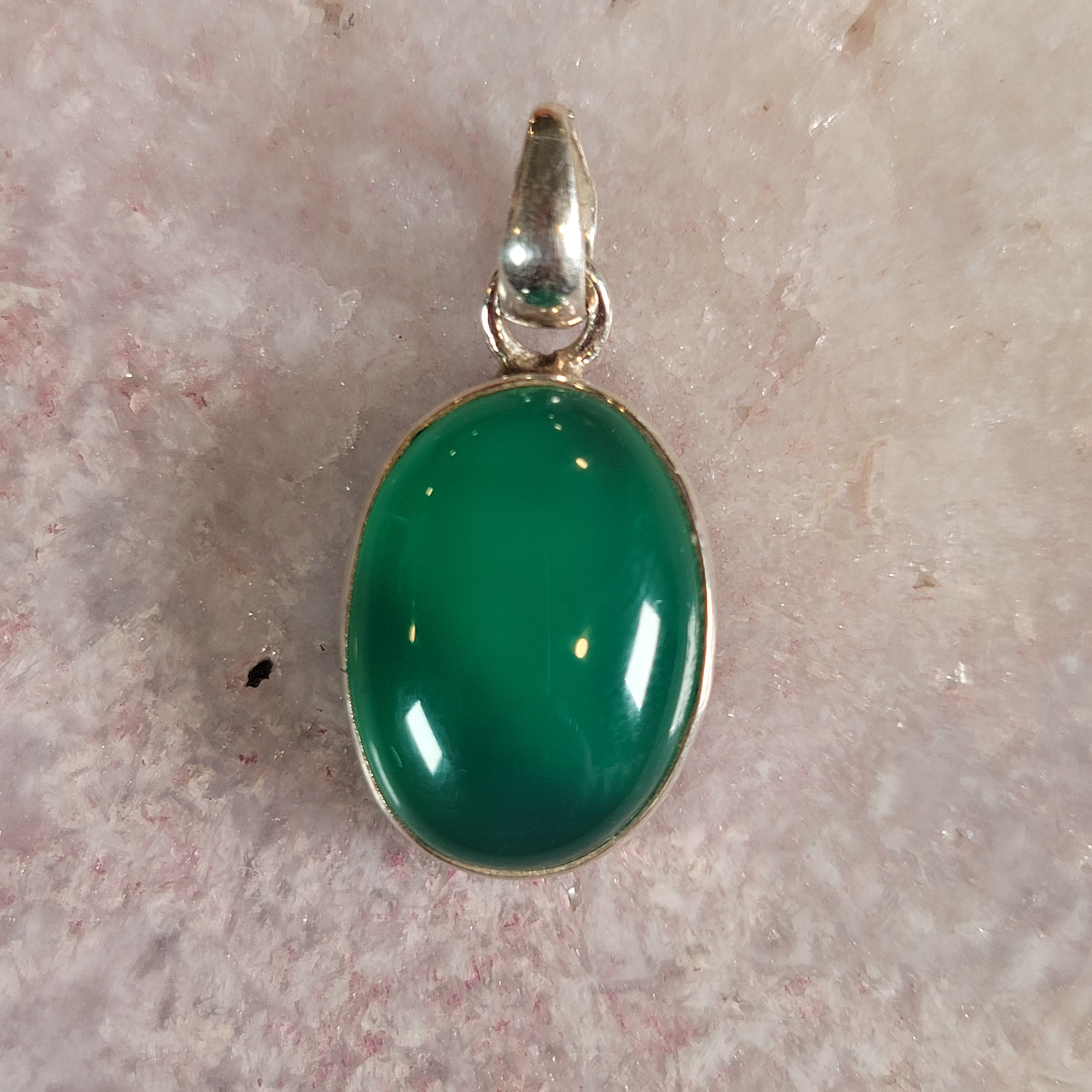 Green Onyx .925 Pendant