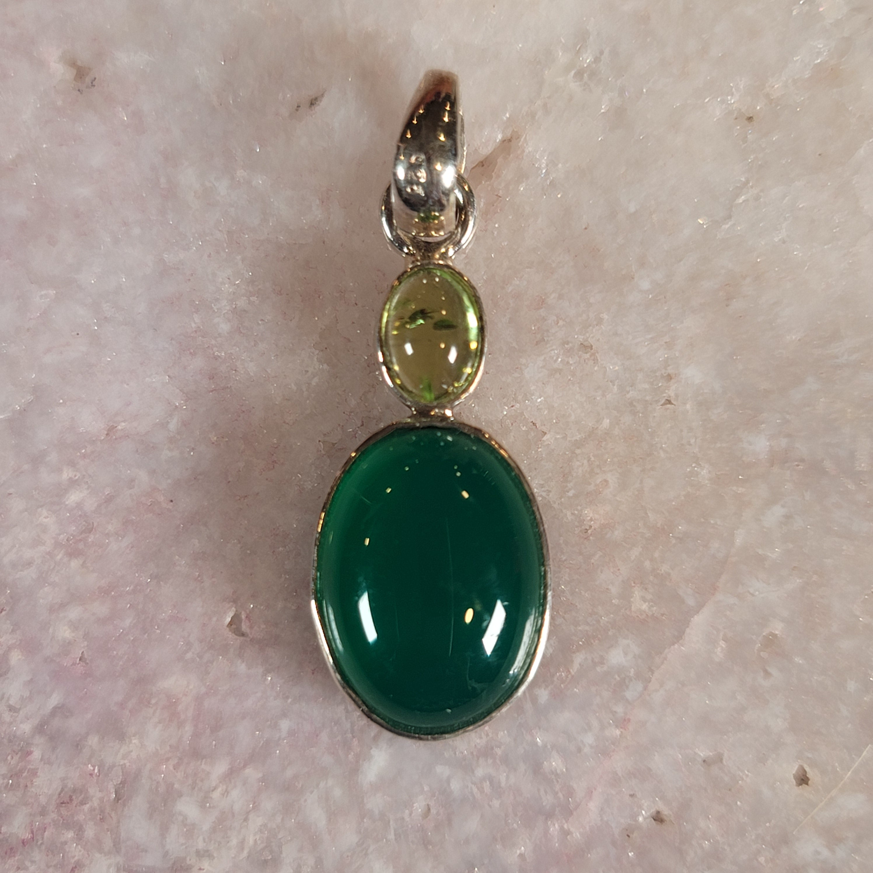 Green Onyx .925 Pendant