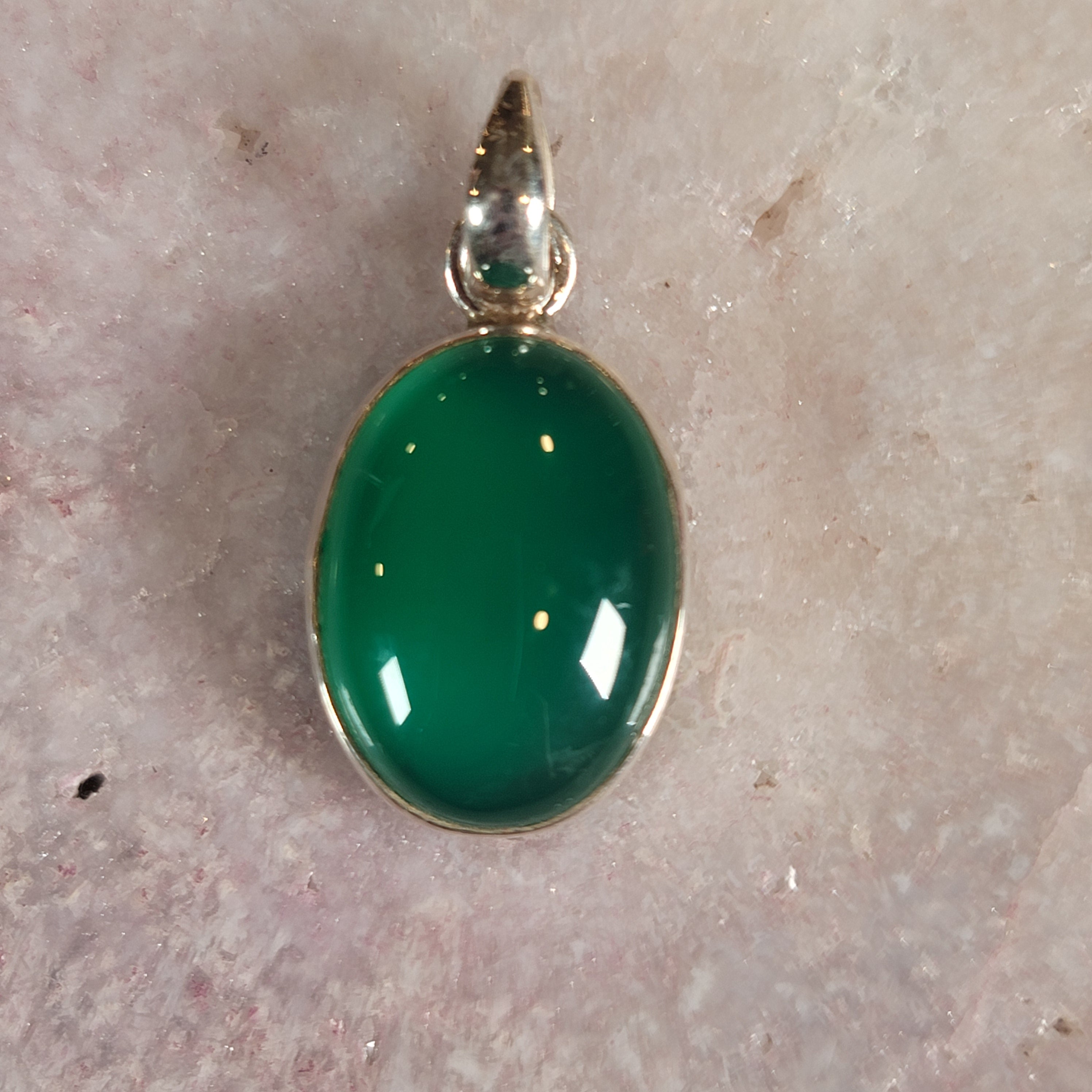 Green Onyx .925 Pendant