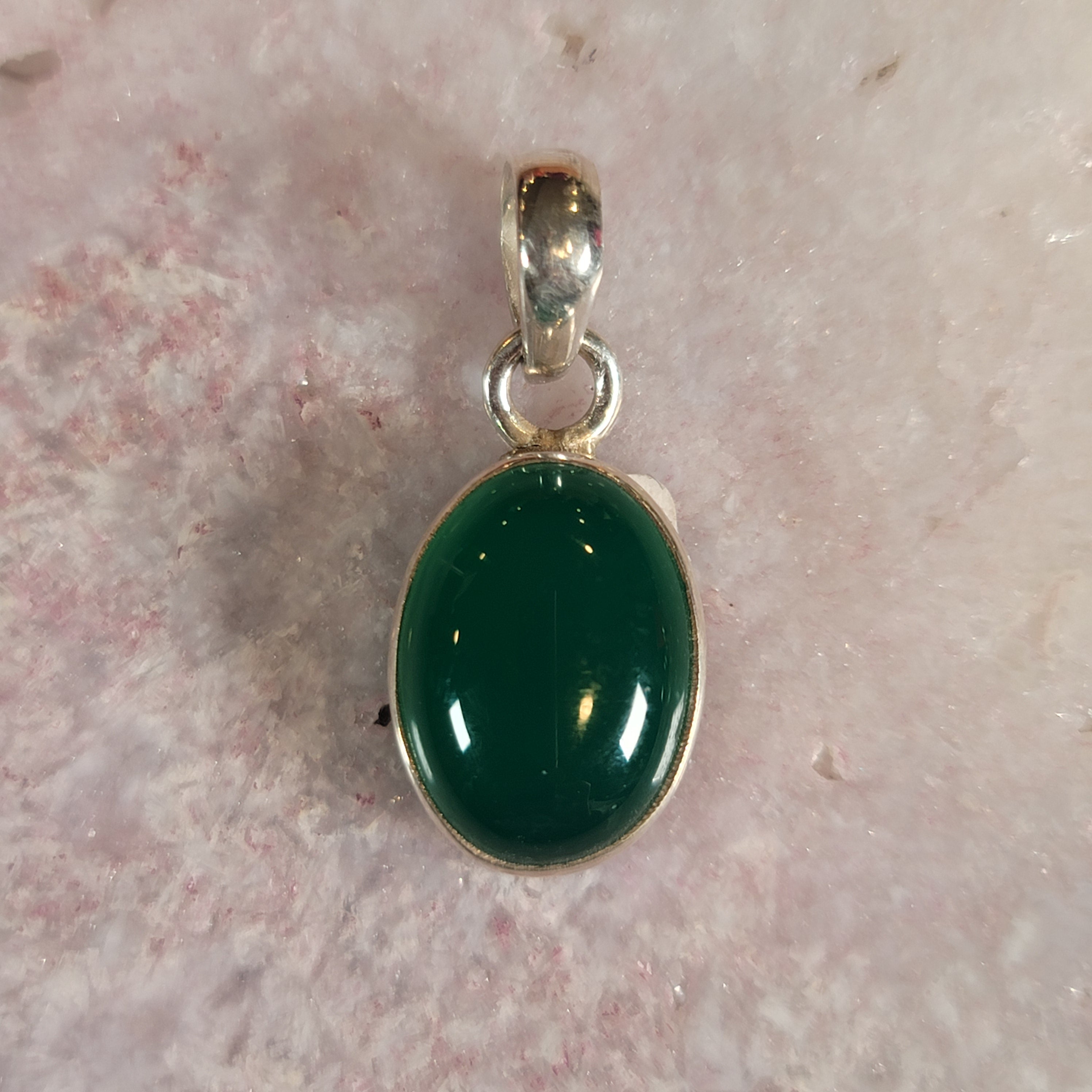 Green Onyx .925 Pendant