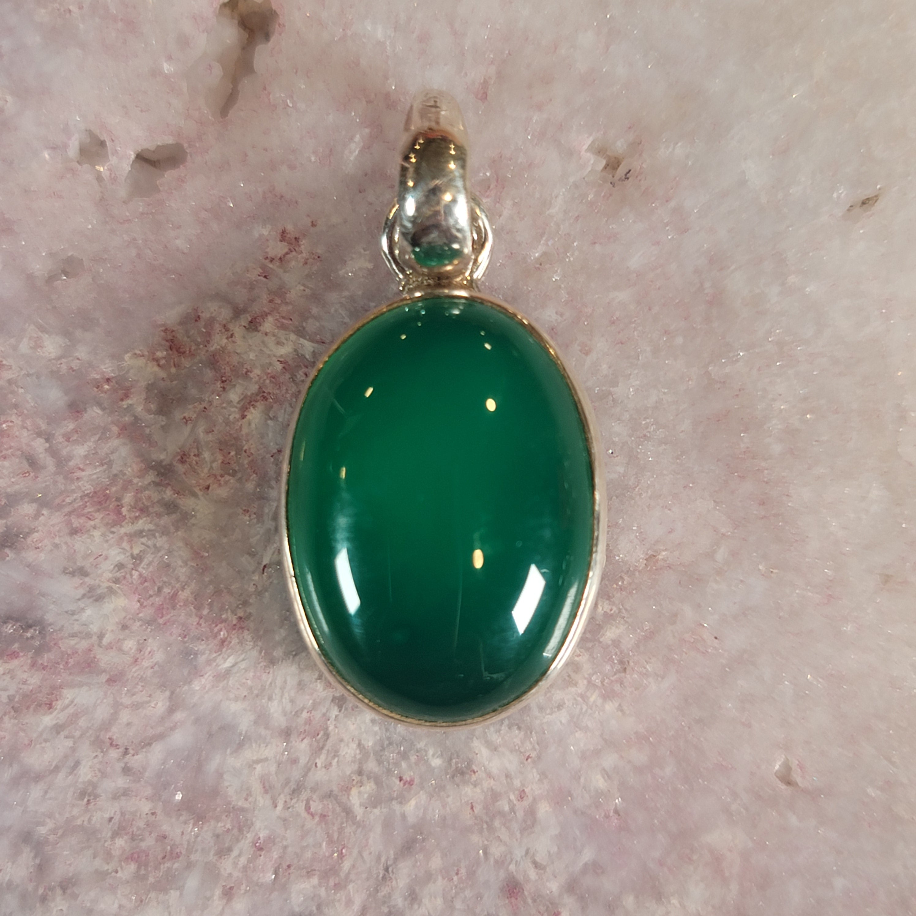 Green Onyx .925 Pendant