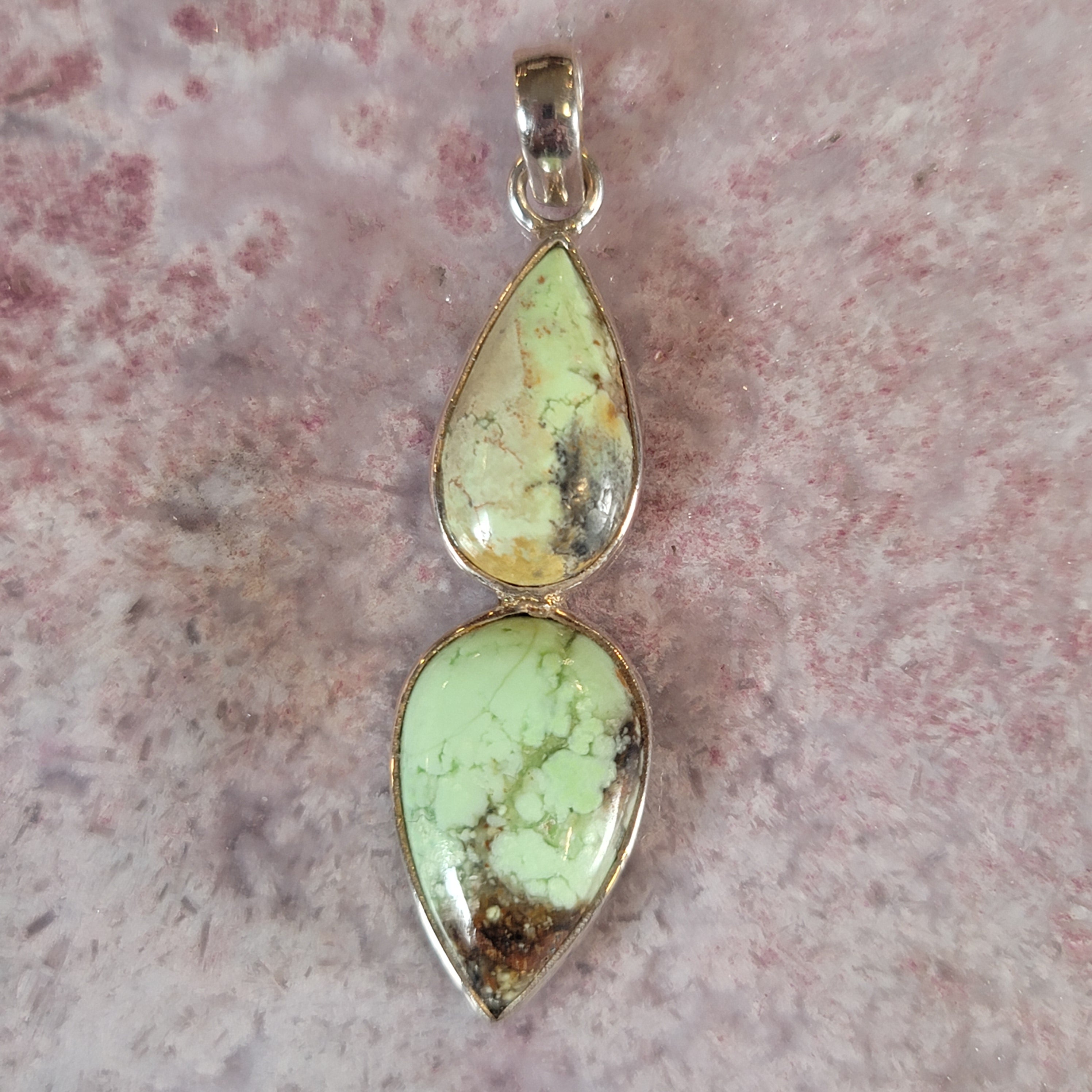 Lemon Chrysoprase Pendant .925 Silver for Compassion, Joy and Kindness