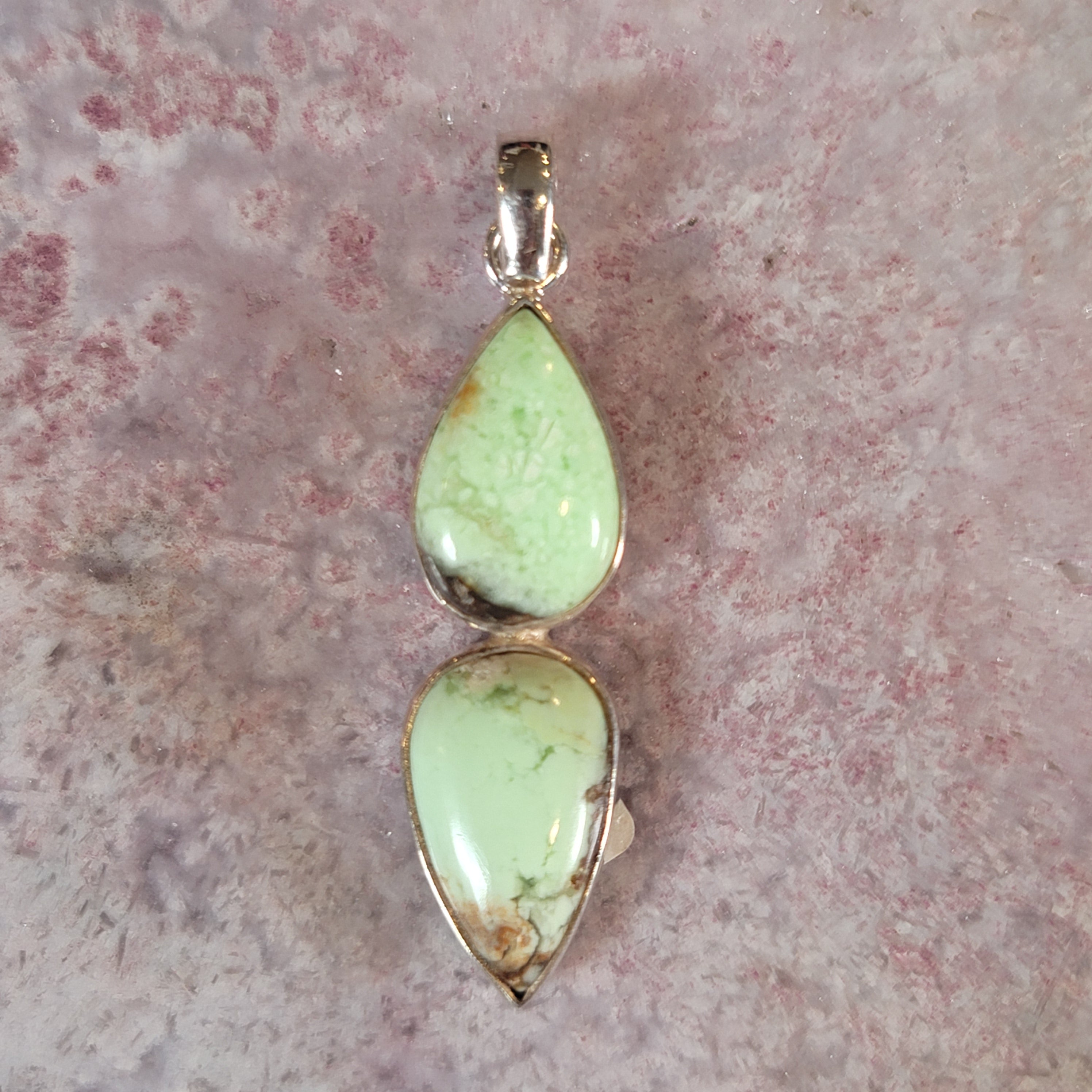 Lemon Chrysoprase Pendant .925 Silver for Compassion, Joy and Kindness