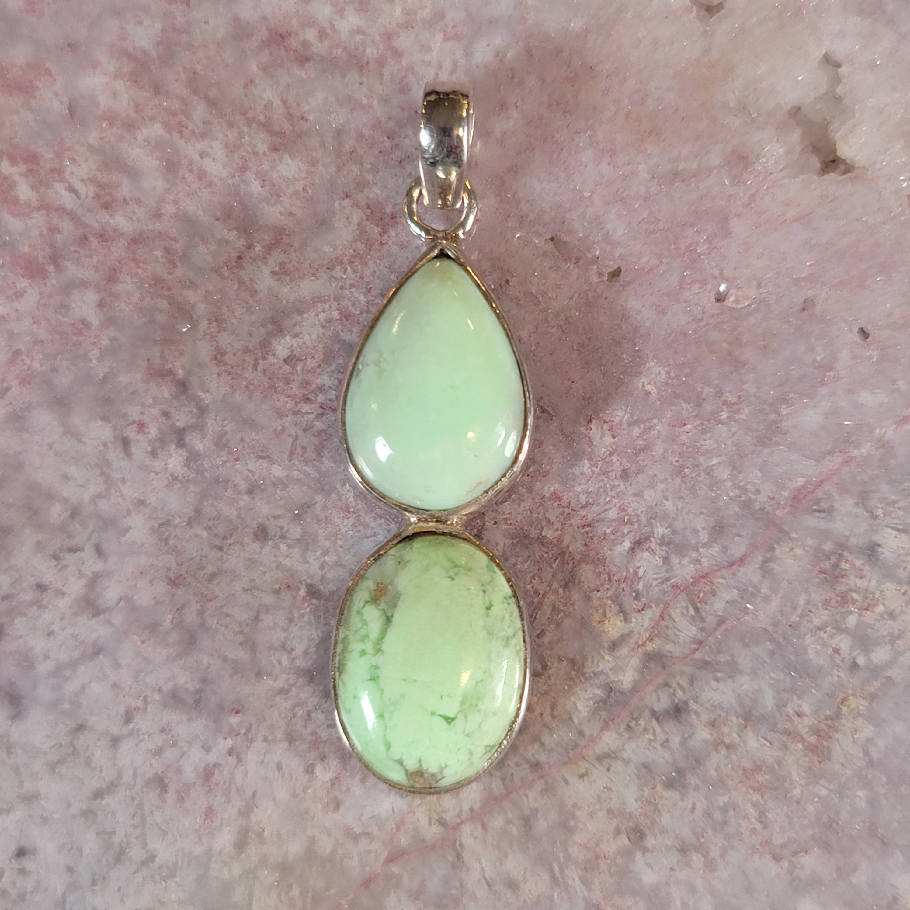 Lemon Chrysoprase Pendant .925 Silver for Compassion, Joy and Kindness