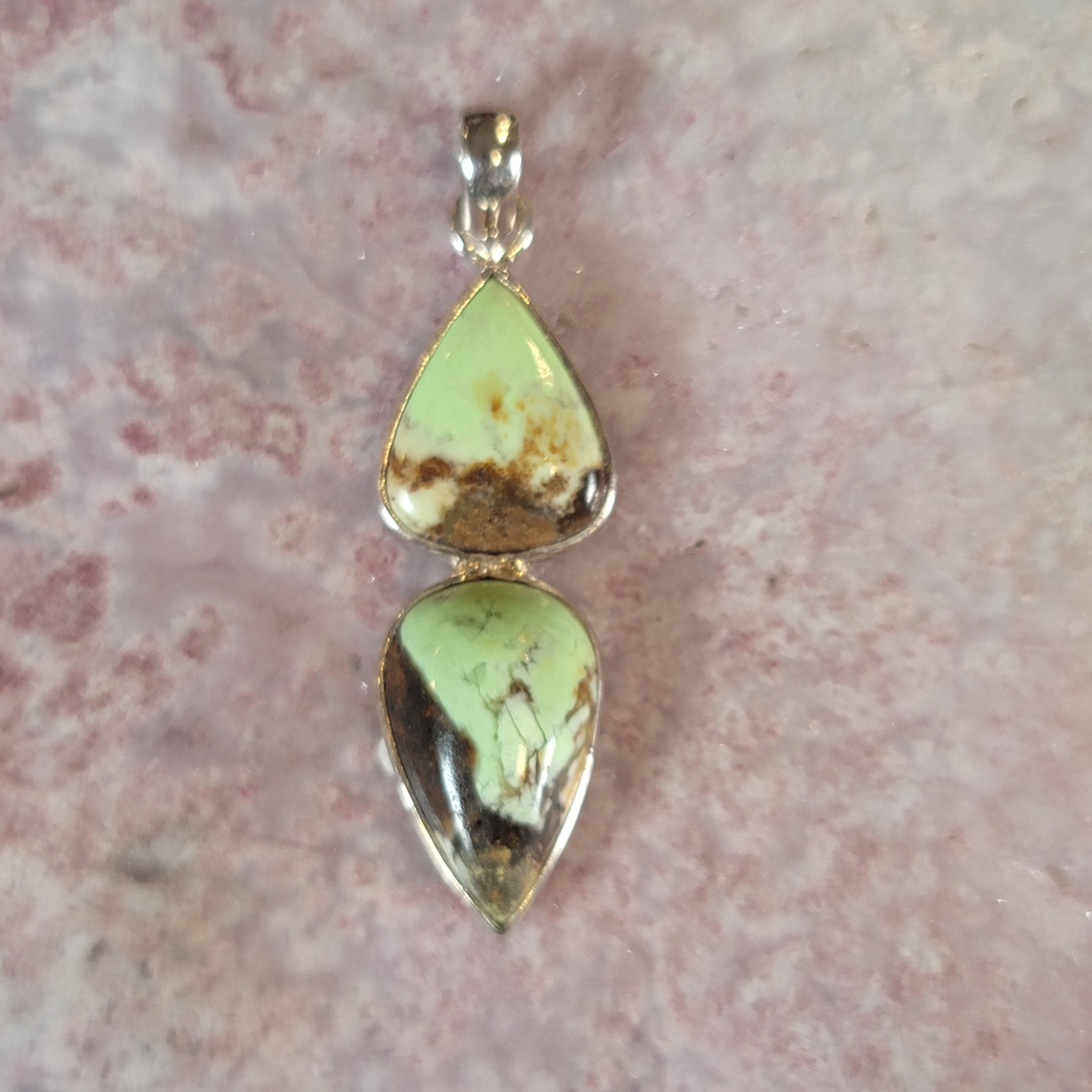 Lemon Chrysoprase Pendant .925 Silver for Compassion, Joy and Kindness