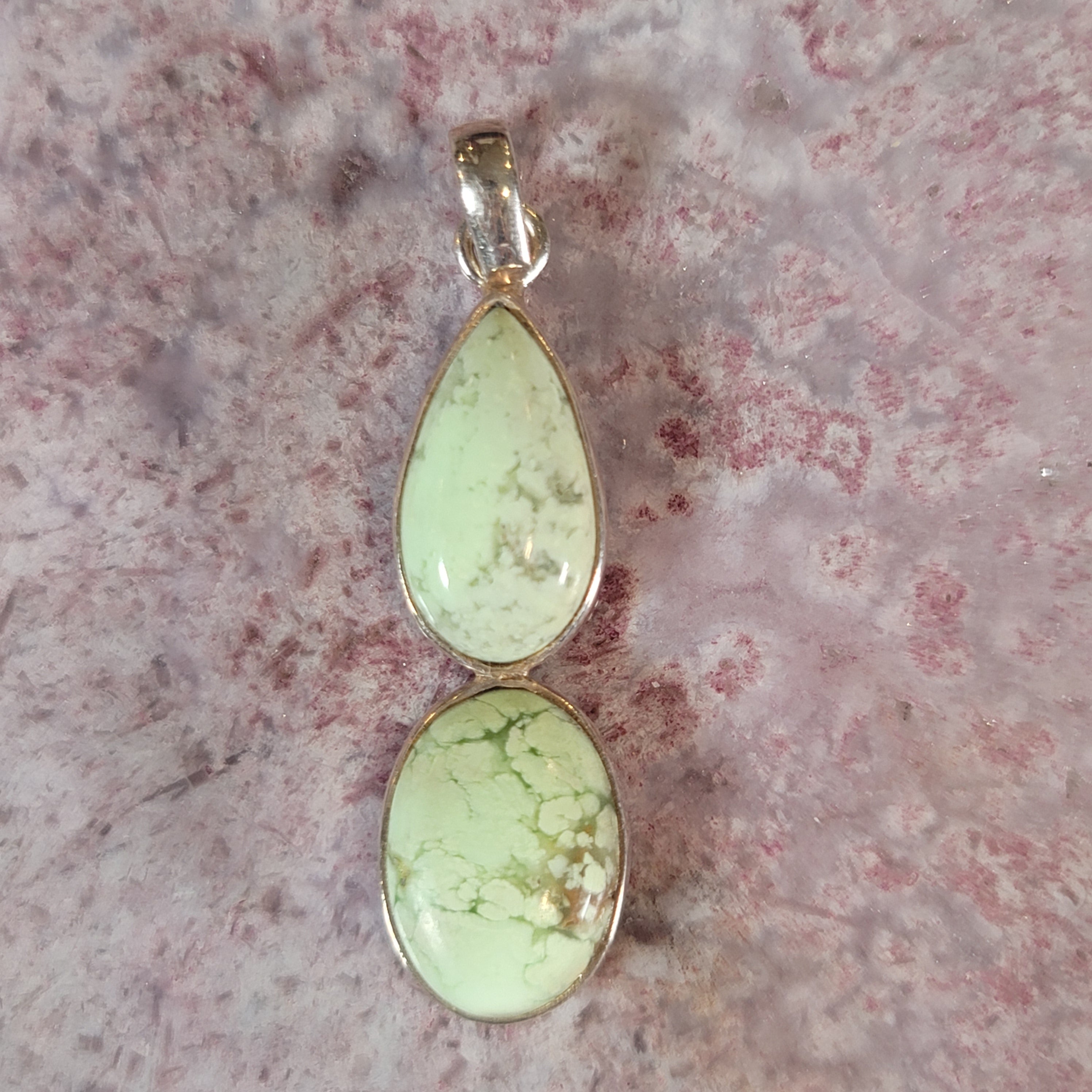 Lemon Chrysoprase Pendant .925 Silver for Compassion, Joy and Kindness