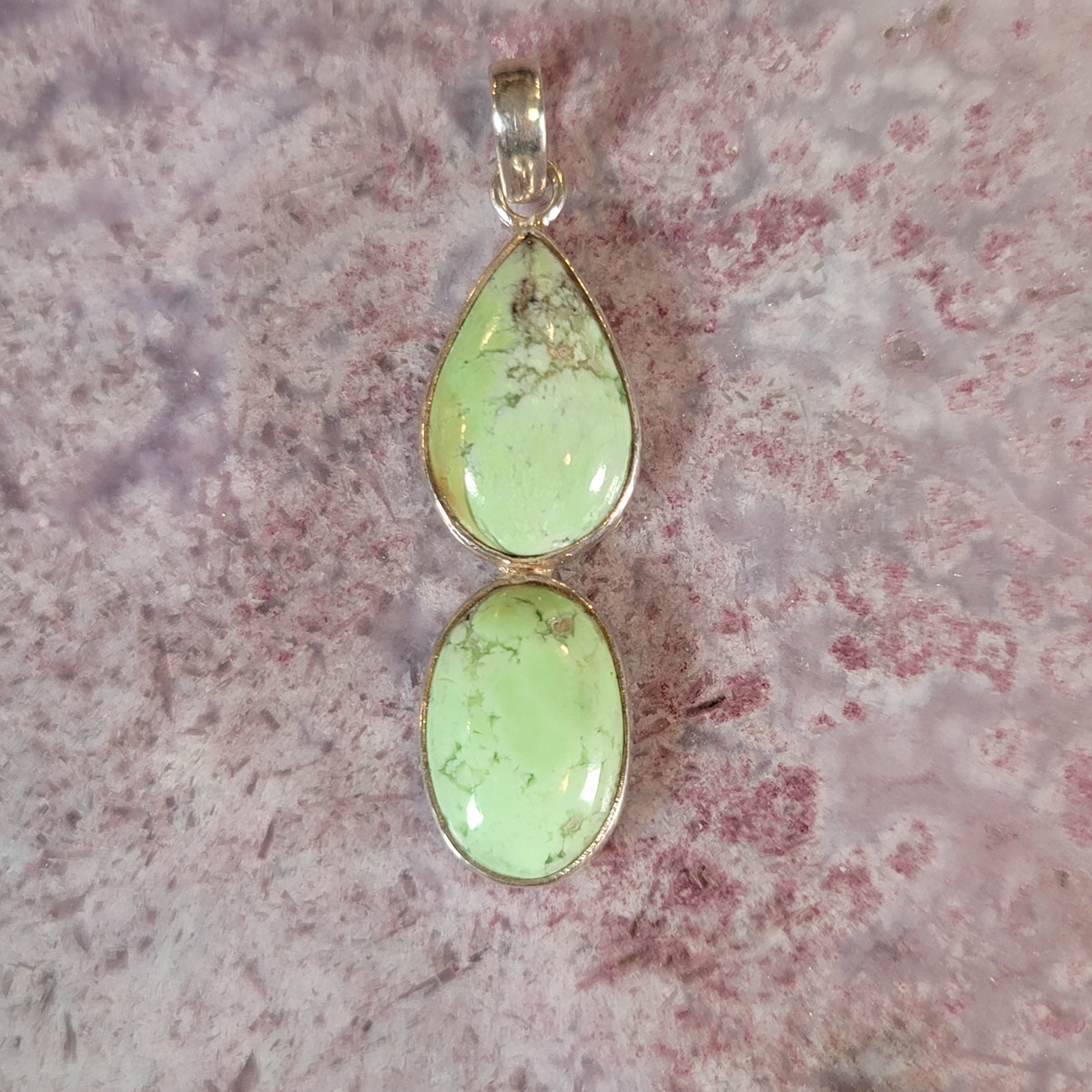 Lemon Chrysoprase Pendant .925 Silver for Compassion, Joy and Kindness