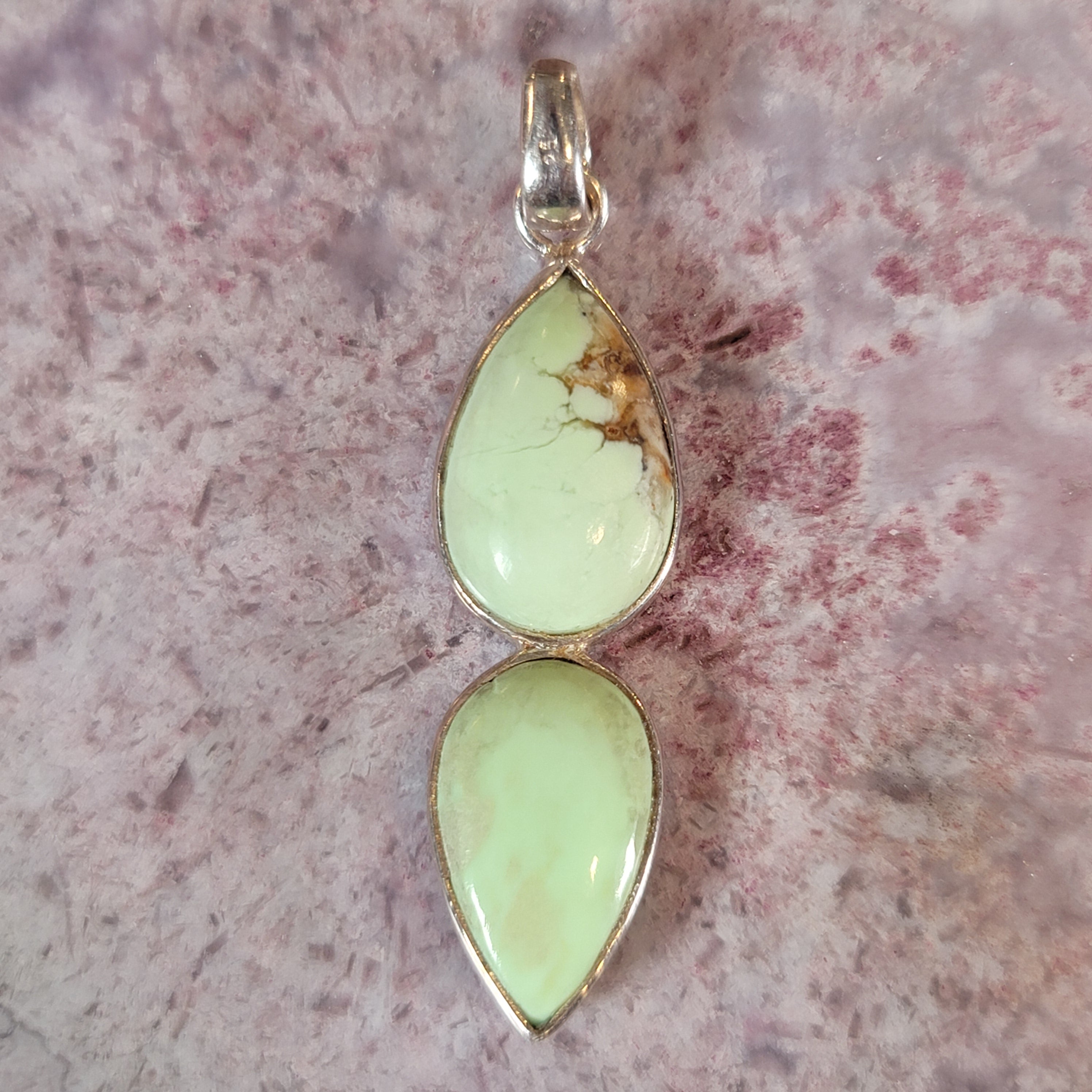 Lemon Chrysoprase Pendant .925 Silver for Compassion, Joy and Kindness