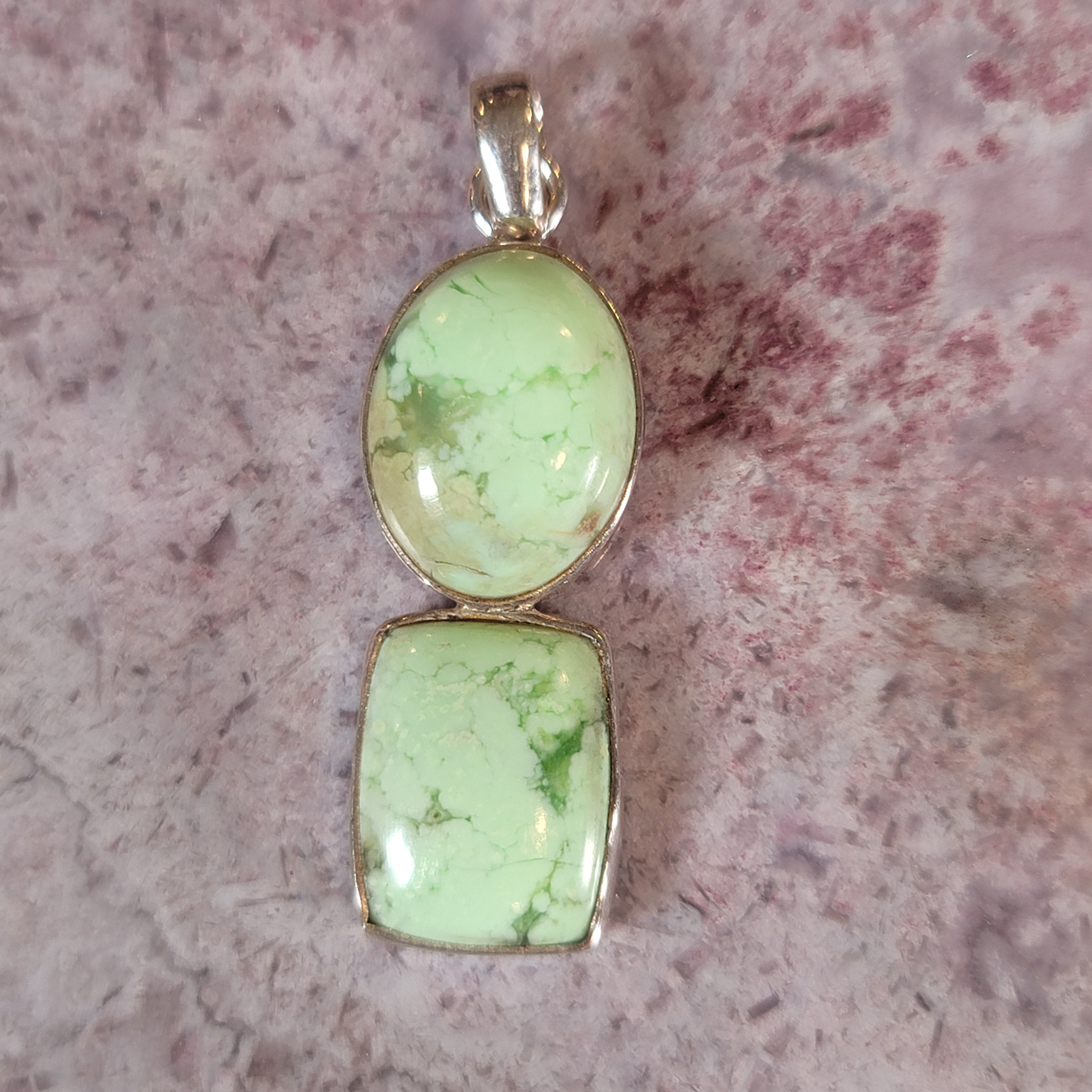 Lemon Chrysoprase Pendant .925 Silver for Compassion, Joy and Kindness