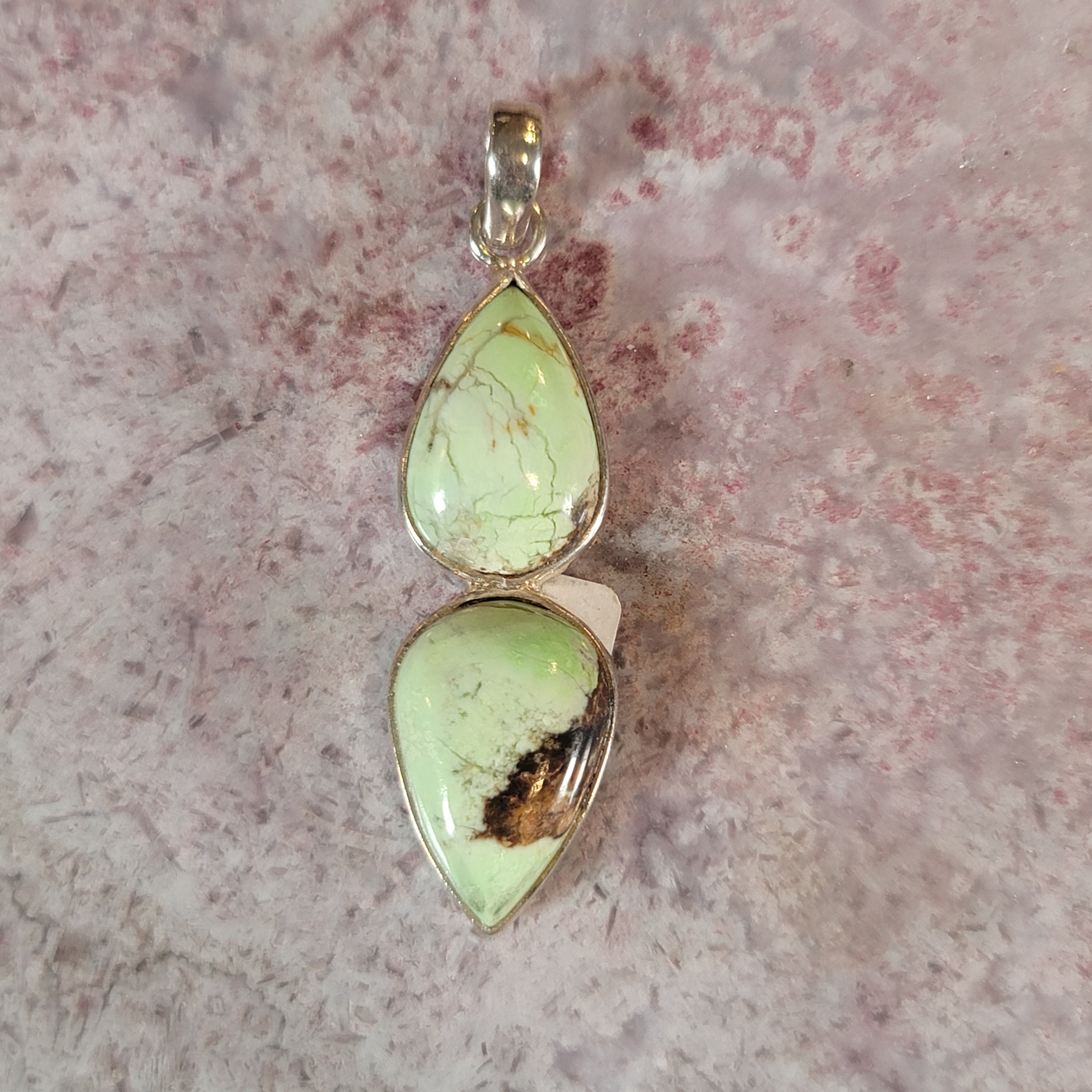 Lemon Chrysoprase Pendant .925 Silver for Compassion, Joy and Kindness