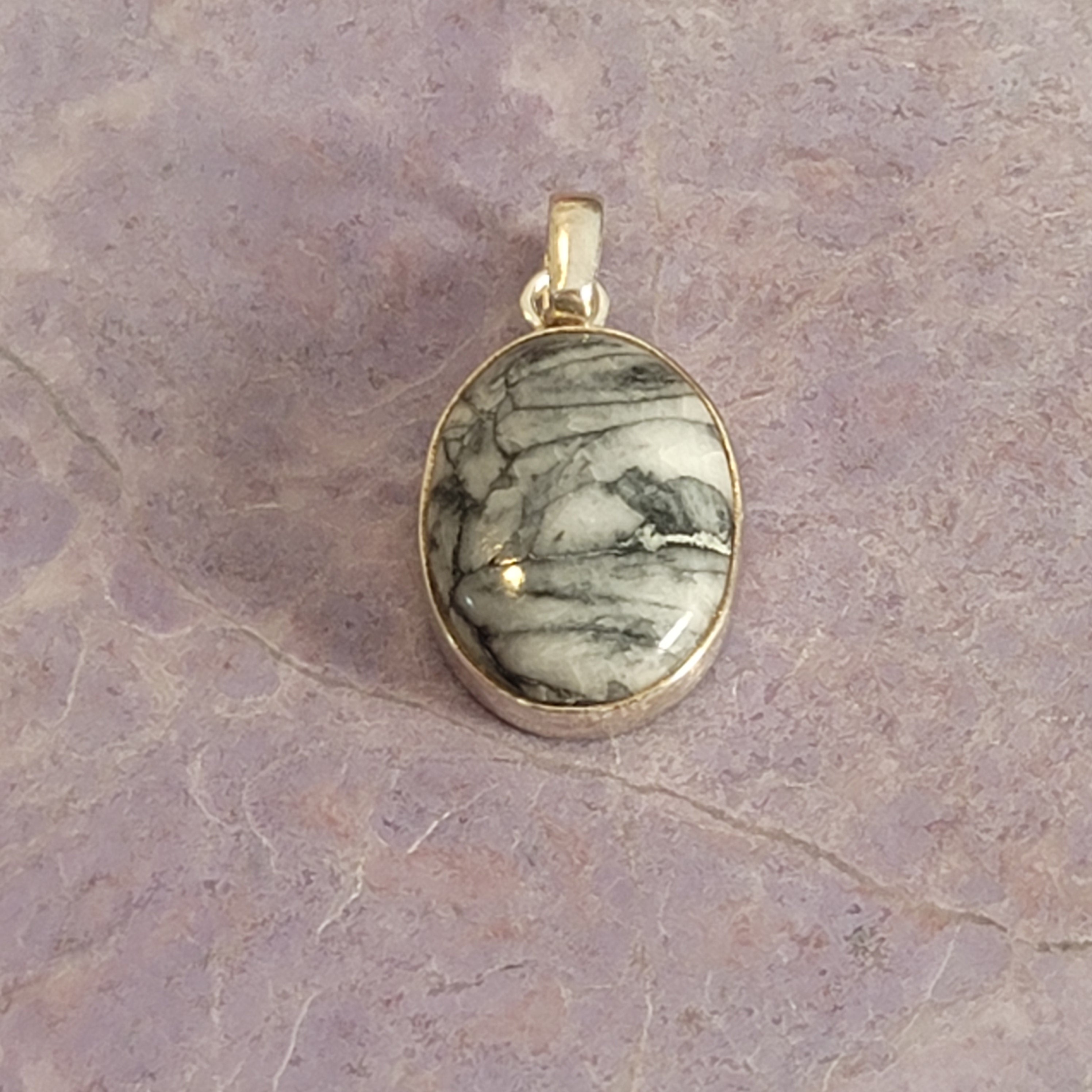 Pinolite Pendant .925 Silver