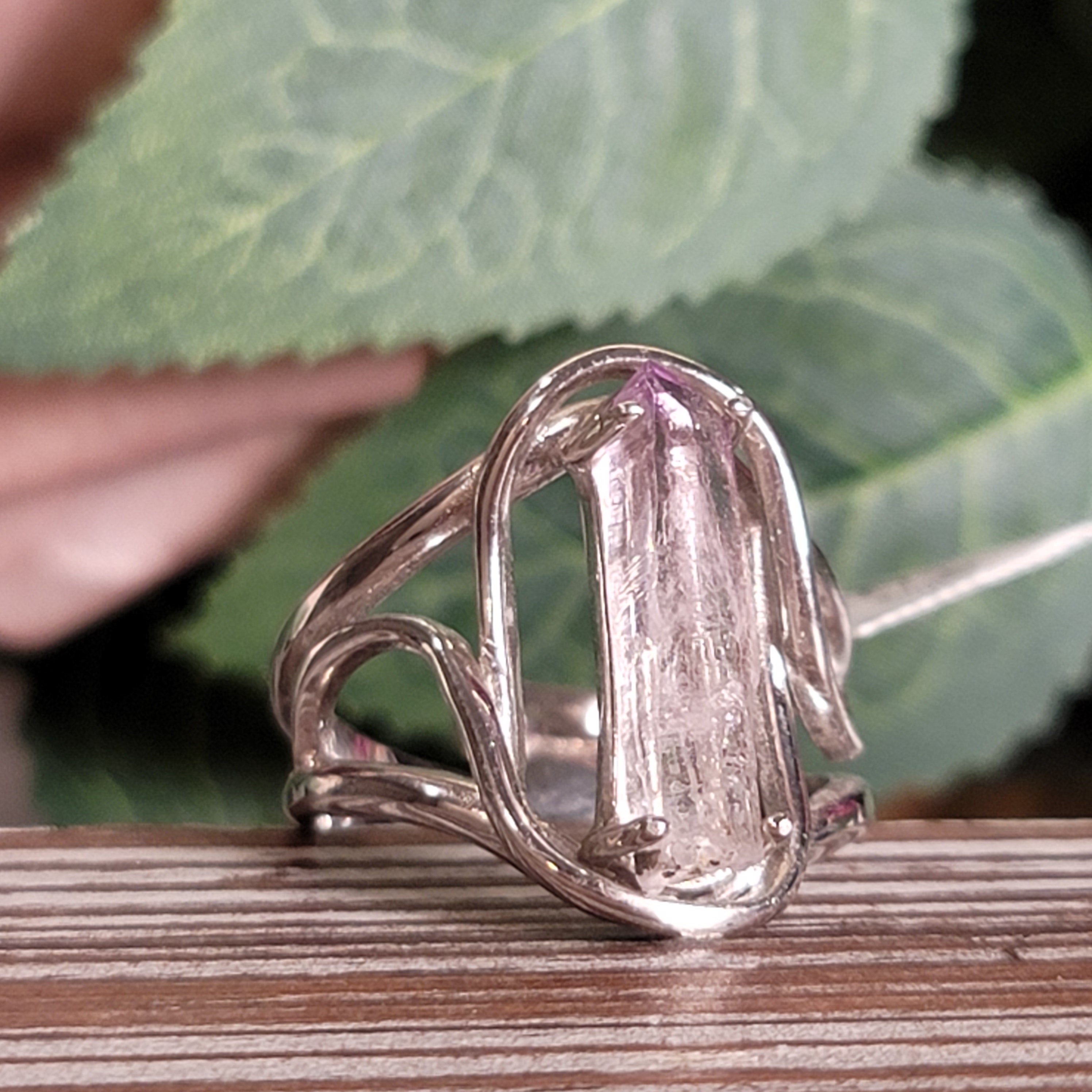 Vera Cruz Amethyst Cuff Ring .925 Silver for Connecting with angels, guides and your higher self