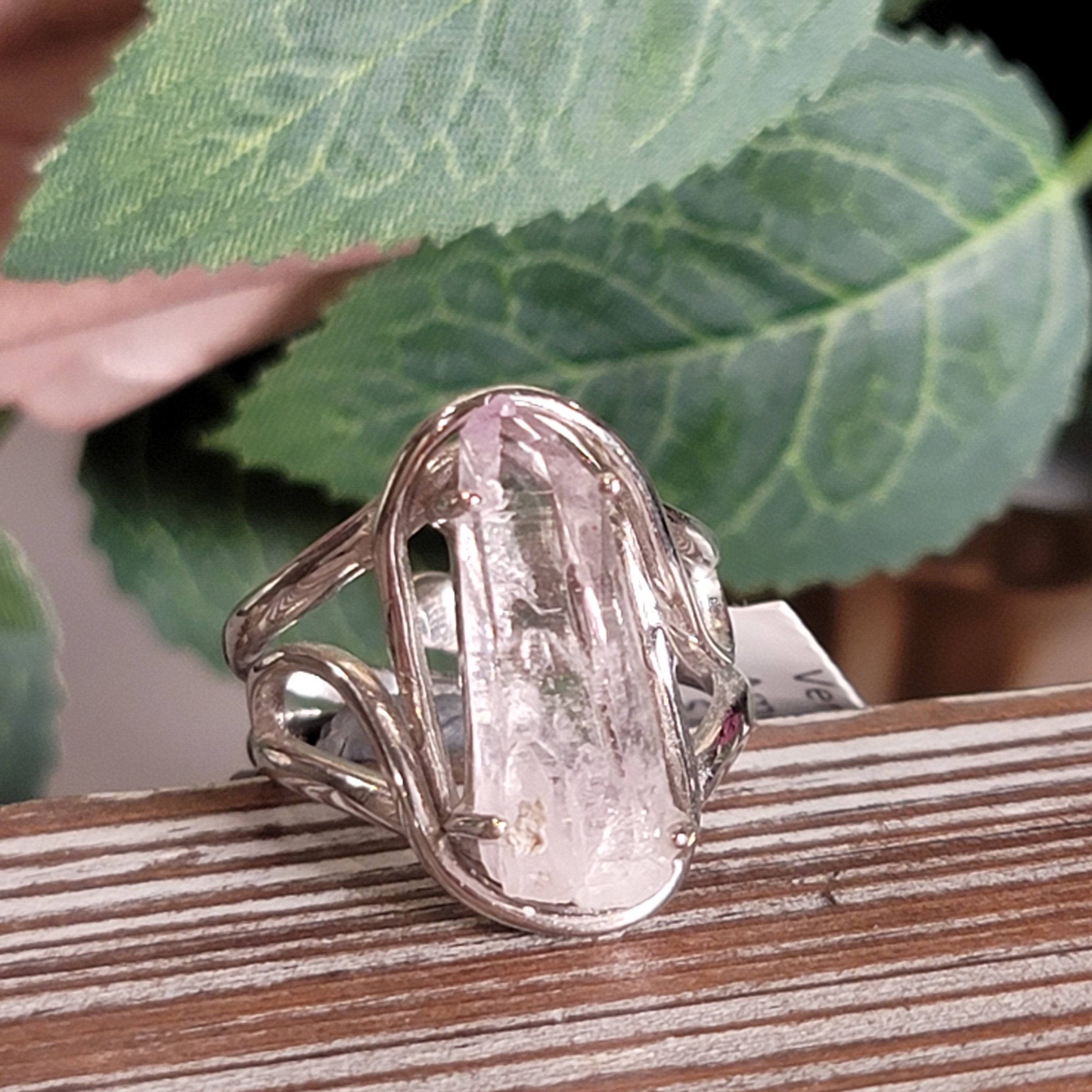 Vera Cruz Amethyst Cuff Ring .925 Silver for Connecting with angels, guides and your higher self