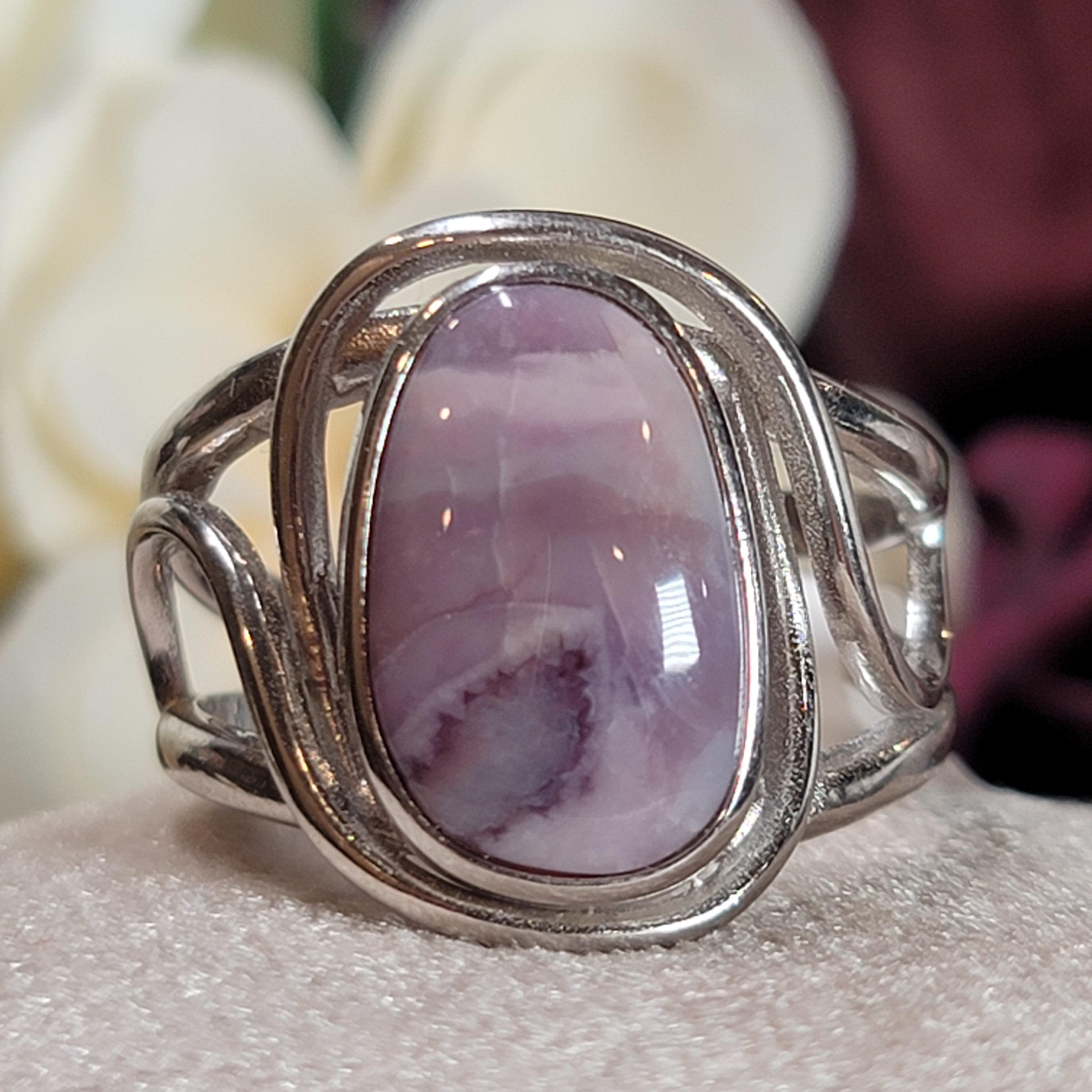 Tiffany Stone Adjustable Cuff  Ring .925 Silver for Harmonizing your Relationships and Pleasure