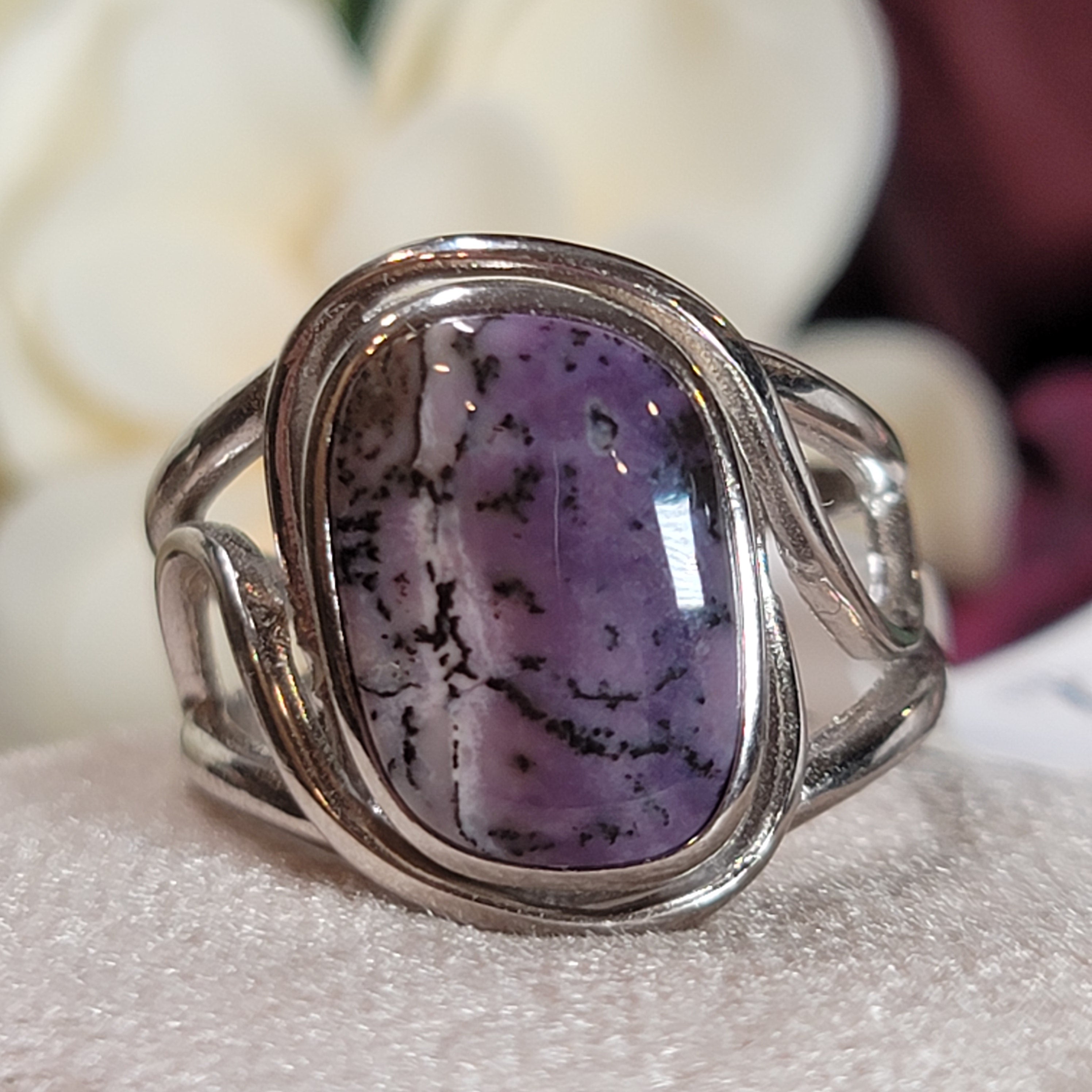 Tiffany Stone Adjustable Cuff  Ring .925 Silver for Harmonizing your Relationships and Pleasure