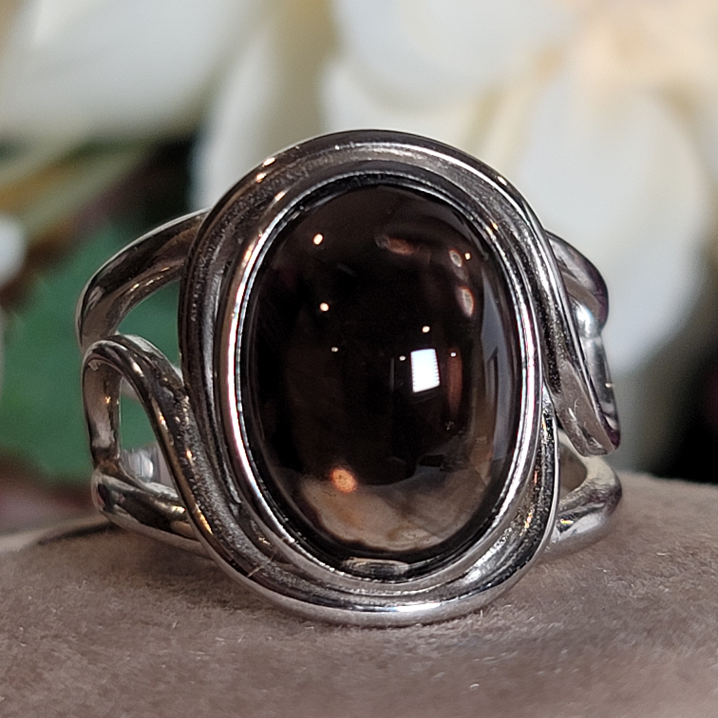 Saffordite Cuff Ring .925 Silver for Connecting with Angels, Ancestors & Spirit Guides