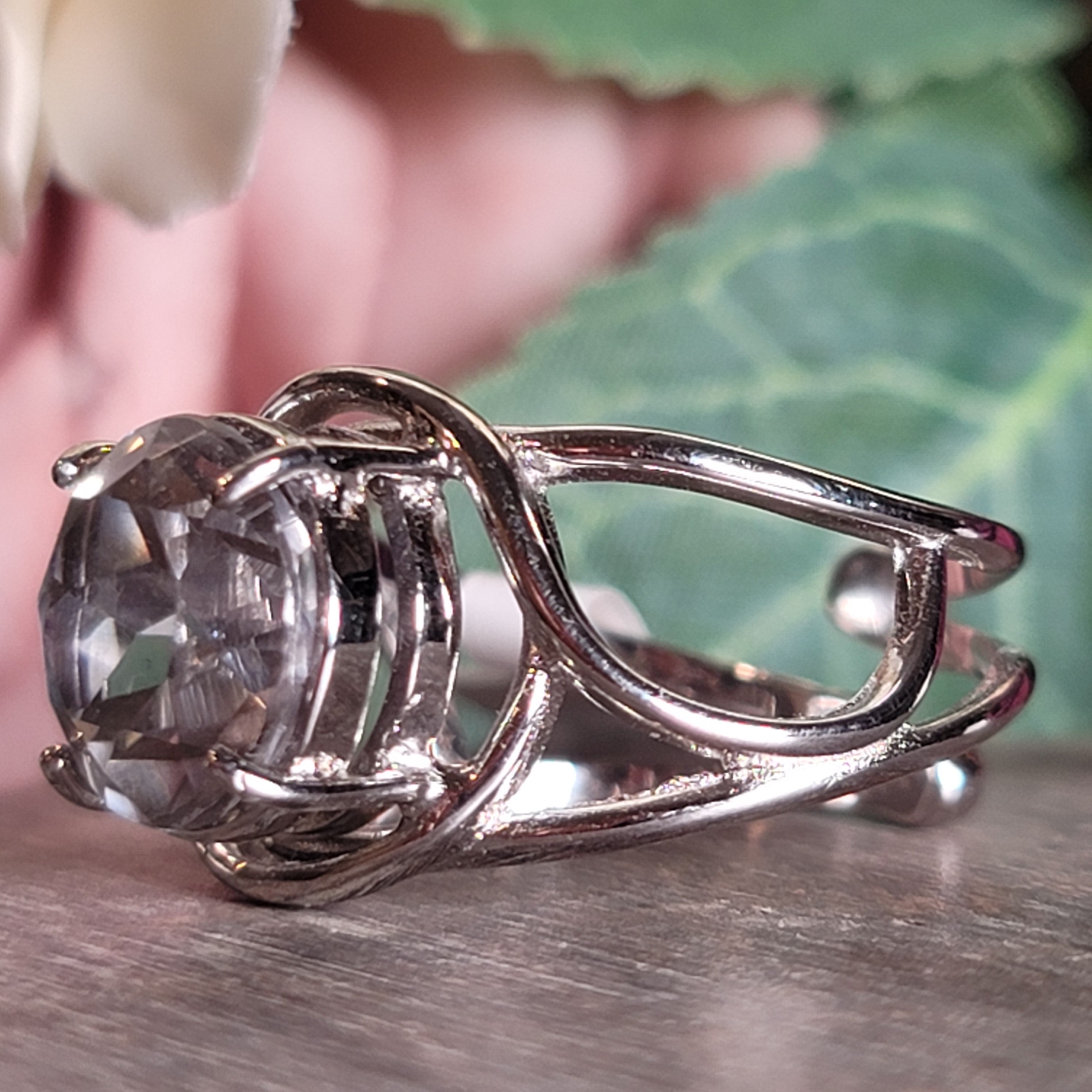 Sillimanite Cuff Ring .925 Silver for Grounding and Connection to Higher Realms