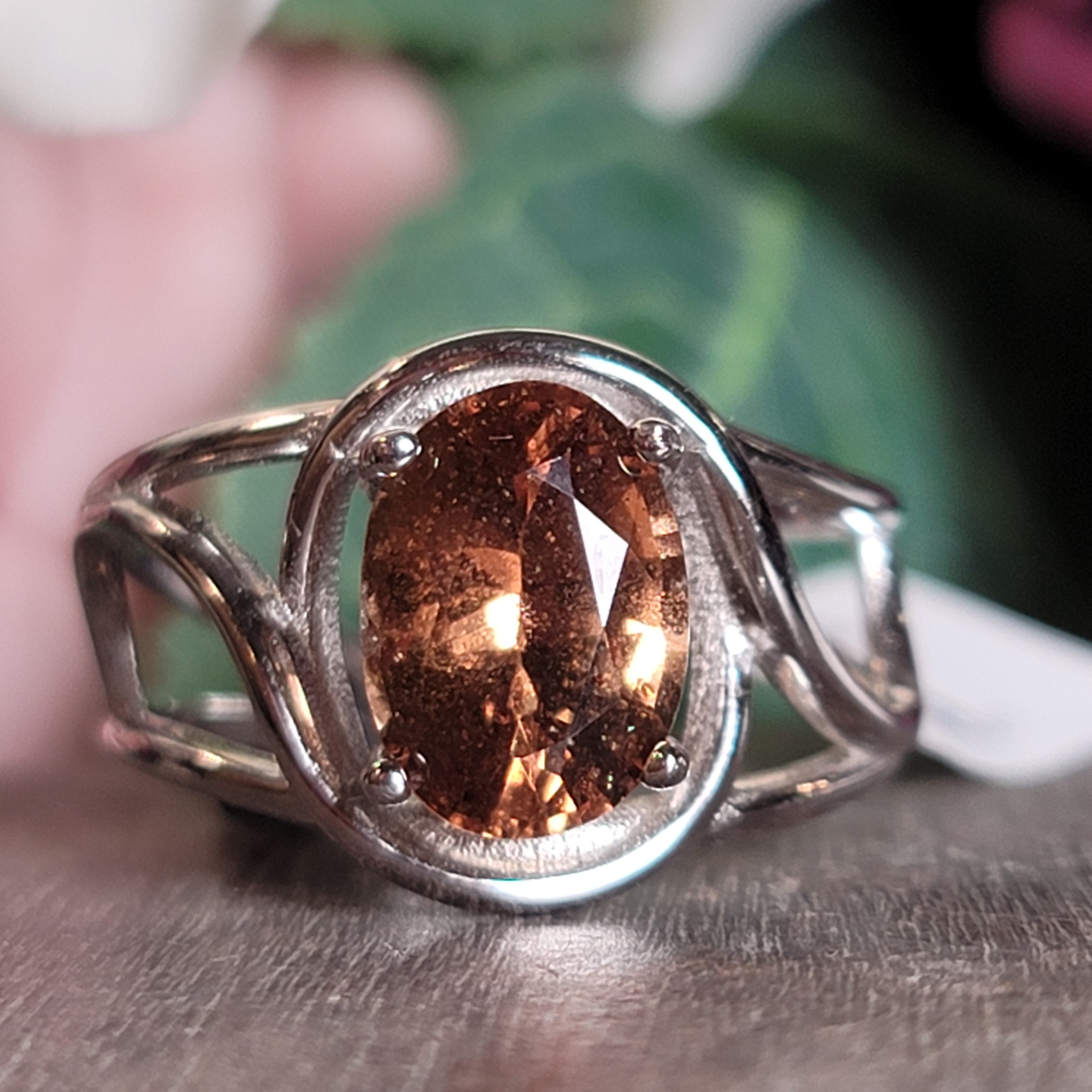 Enstatite Cuff Ring .925 Silver for Grounding, Higher Awareness, Stamina & Protection